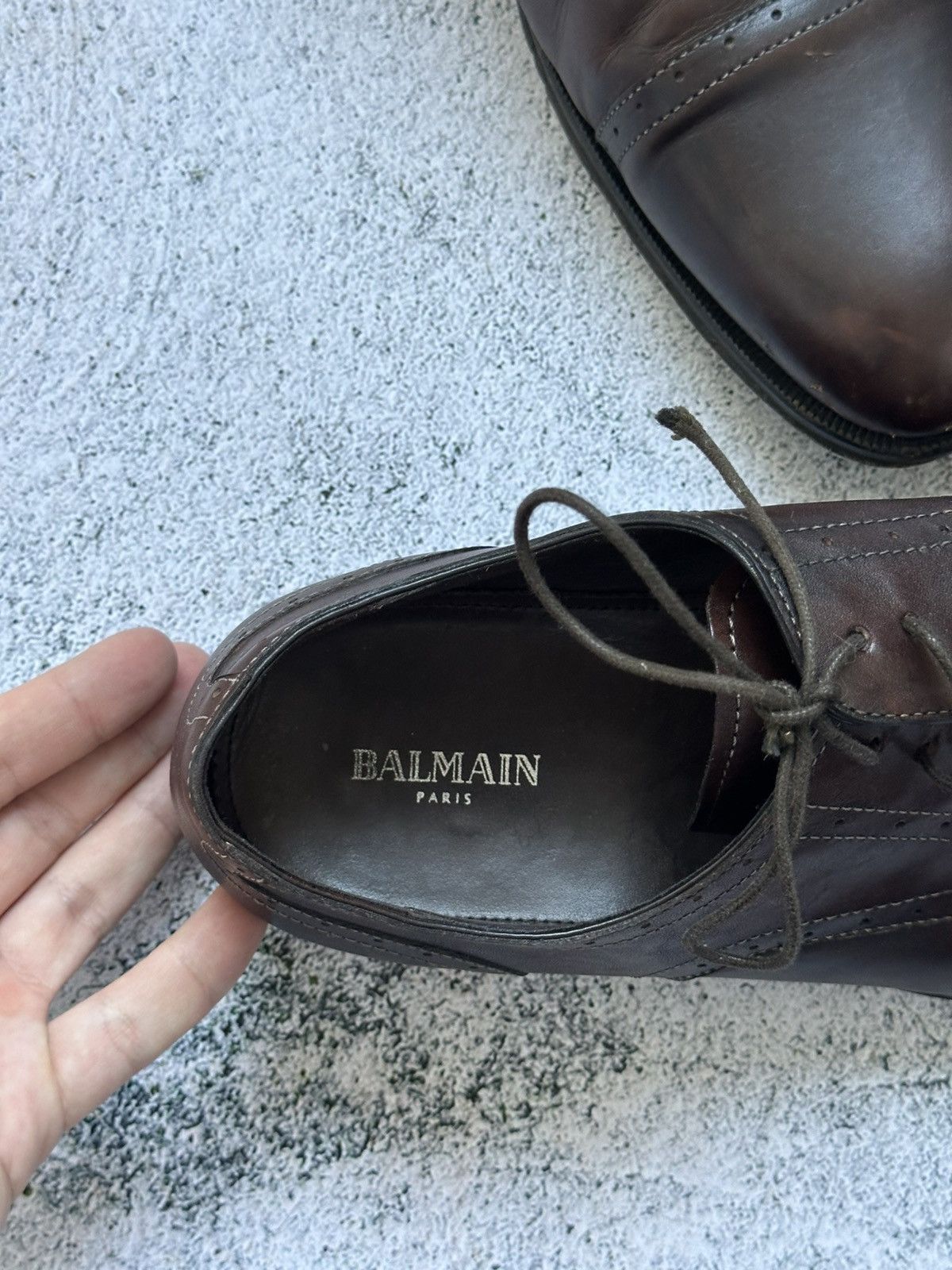 Balmain Balmain Leather Classic Brown Shoes 45 EU Size US 11.5 / EU 44-45 - 11 Thumbnail
