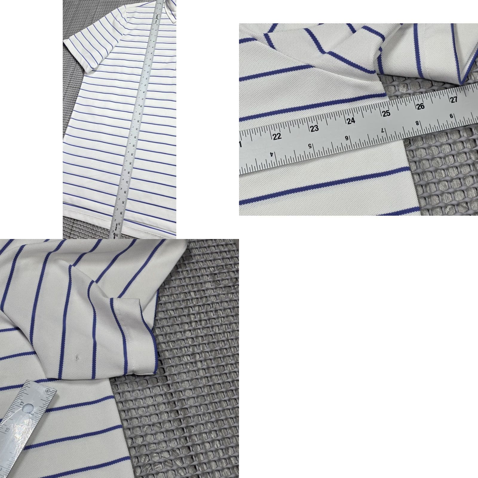 RLX Ralph Lauren RLX Ralph Lauren Polo Golf Shirt Men Short Sleeve XL White Blue Striped Polo Casual Sports 90s Size US XL / EU 56 / 4 - 8 Thumbnail