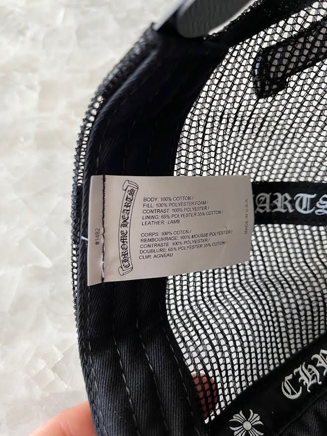 Chrome Hearts Chrome Hearts Cemetery Triple Cross Hat Black Leather Size ONE SIZE - 5 Thumbnail