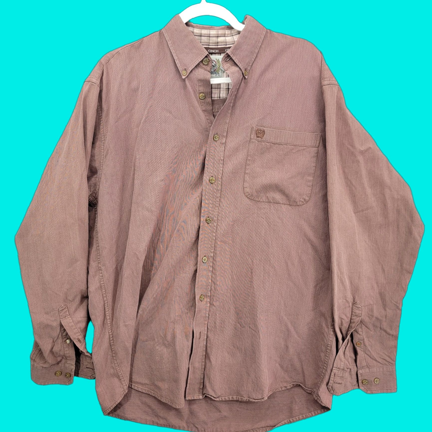 Vintage Cinch Shirt Mens Medium Brownish red Button Down Long Sleeve Western Rodeo Size US M / EU 48-50 / 2 - 1 Thumbnail