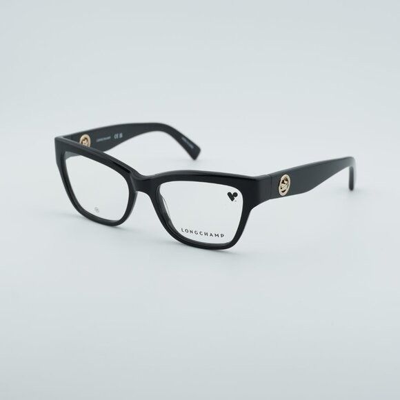 Longchamp Longchamp LO2743 001 Eyeglasses Black 52mm Cat Eye Frame Size ONE SIZE - 6 Thumbnail
