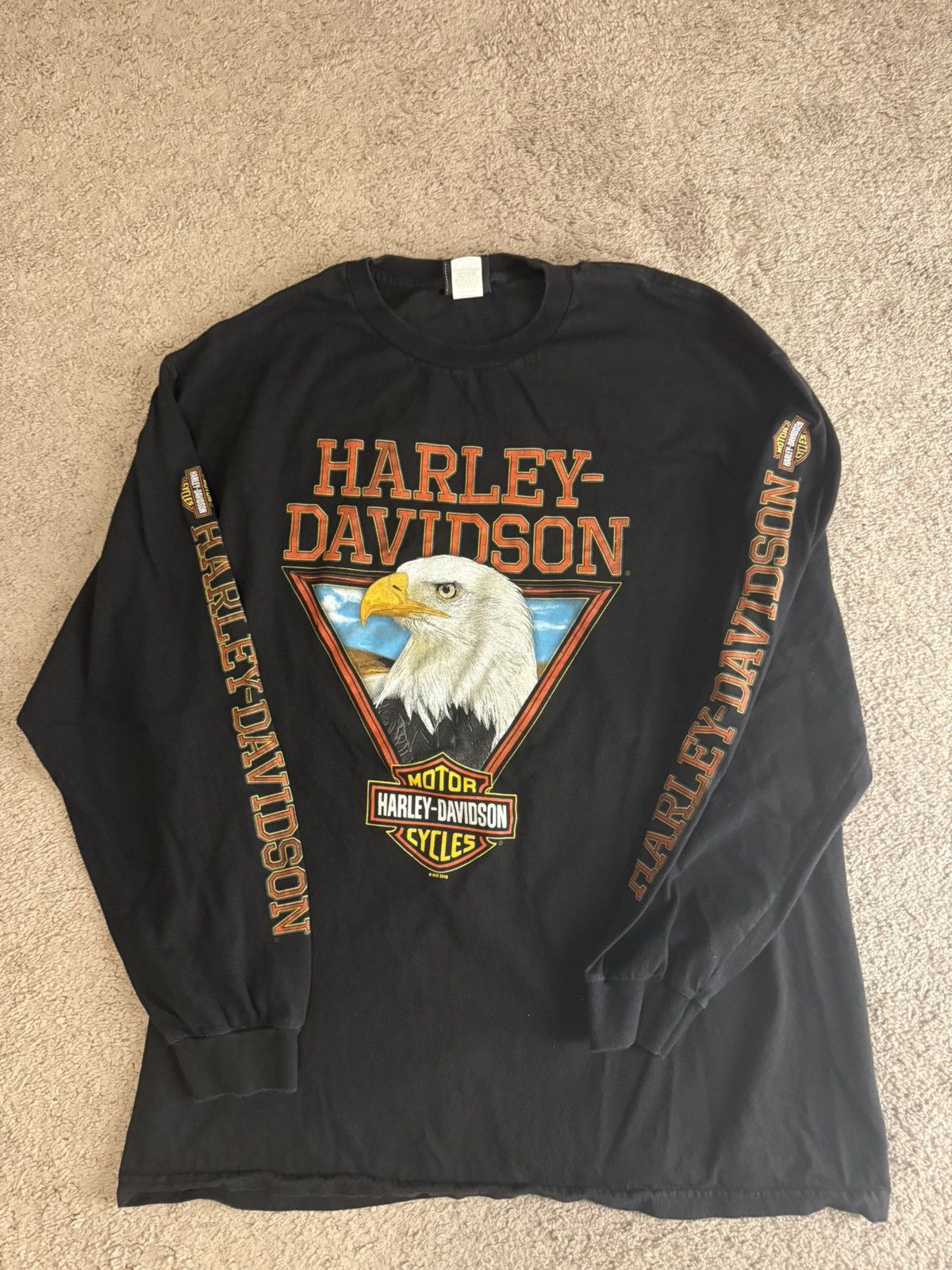 Harley Davidson Vintage Harley Davidson Eagle Long Sleeve Tacoma Size US XL / EU 56 / 4 - 1 Thumbnail