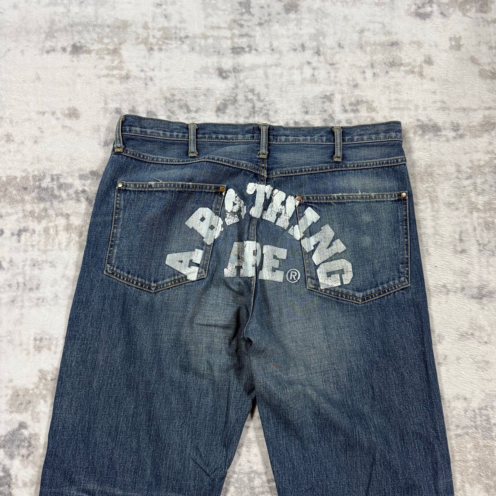 Bape × Nigo Authentic Bape 2000’s Arc Logo Jeans 34 Size US 34 / EU 50 - 2 Thumbnail