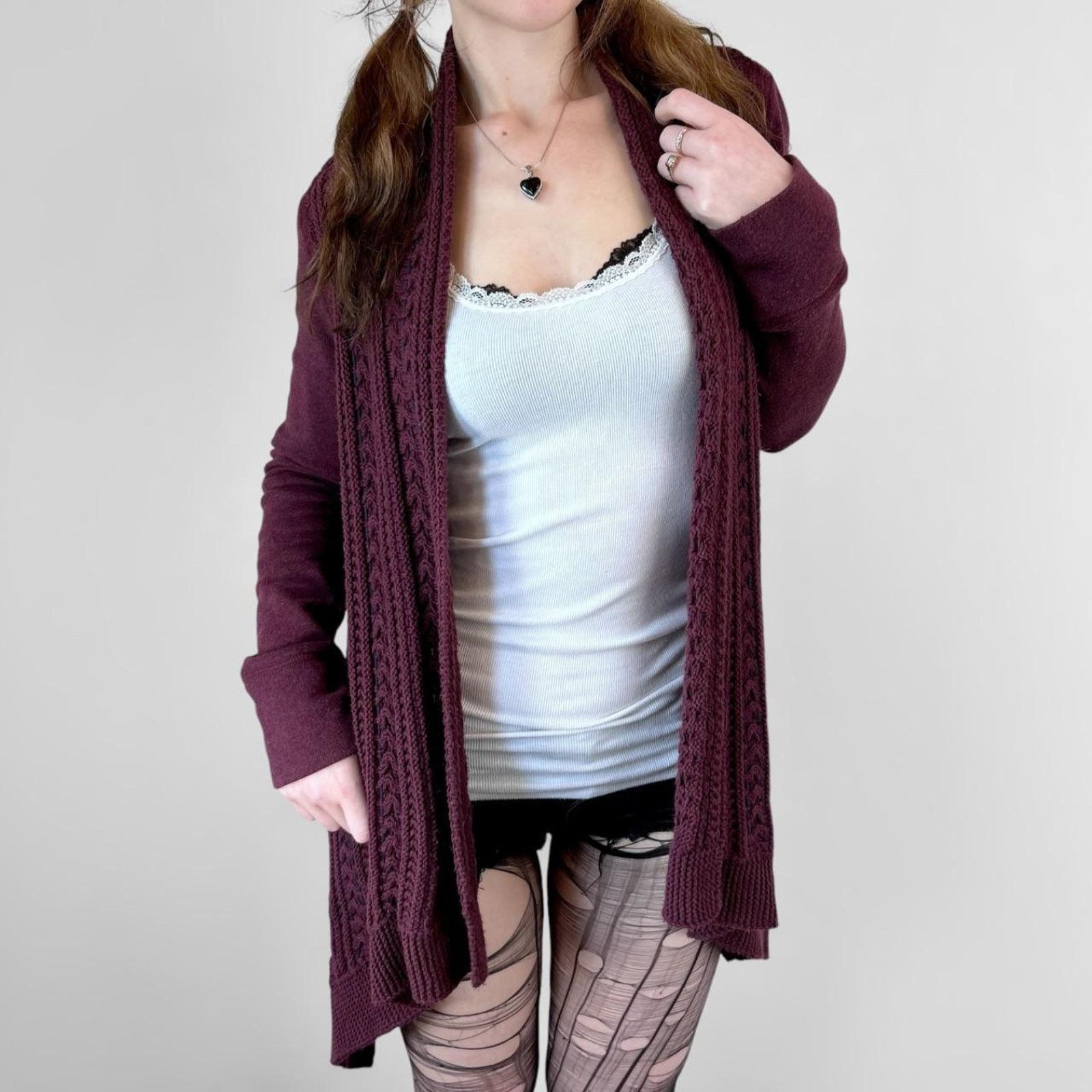 Anthropologie boho grunge layered brown cardigan Size M / US 6-8 / IT 42-44 - 6 Thumbnail
