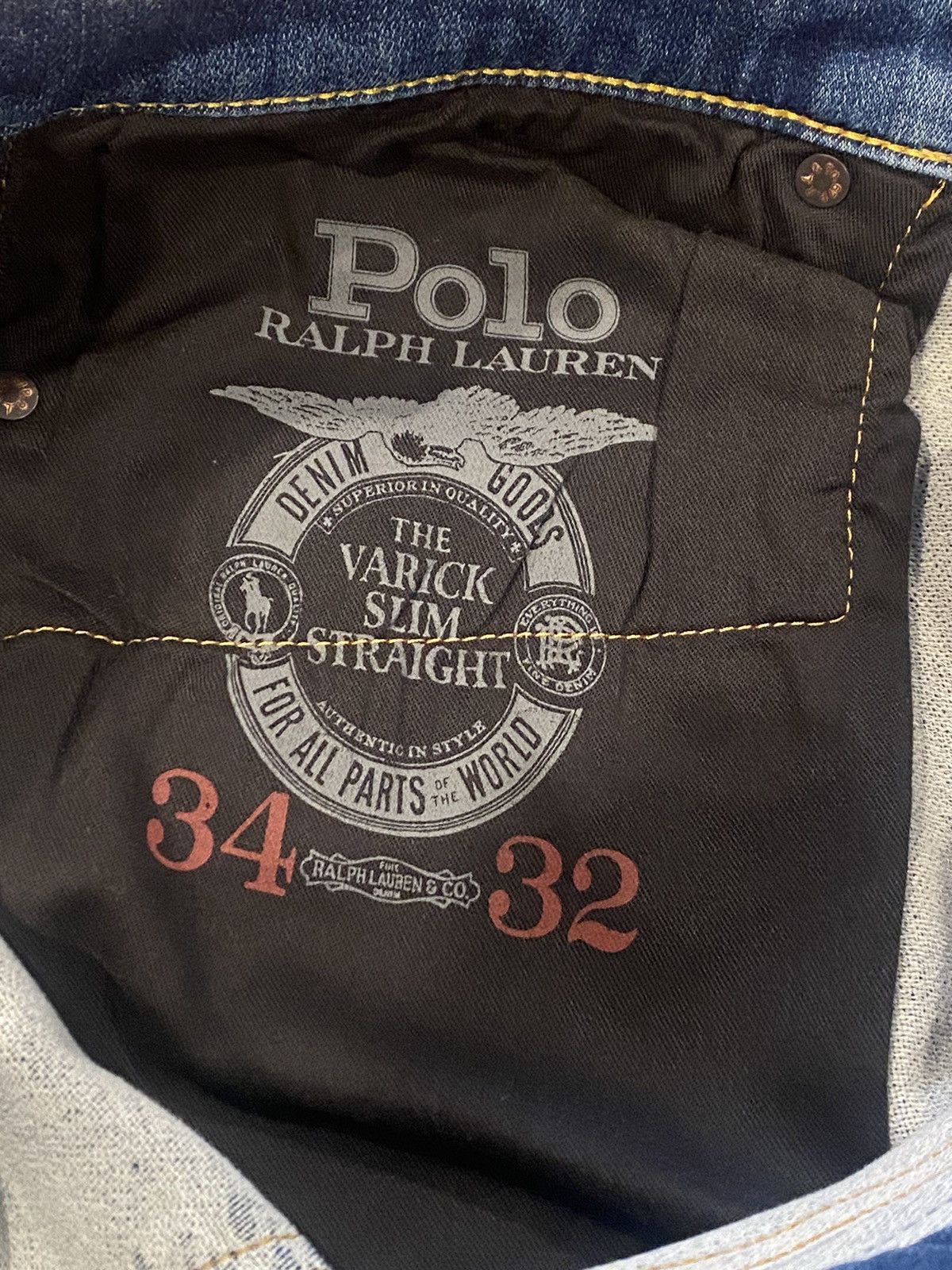 Polo Ralph Lauren Polo Ralph Lauren “varkick” slim strait denim 34-32 jeans Size US 34 / EU 50 - 10 Thumbnail