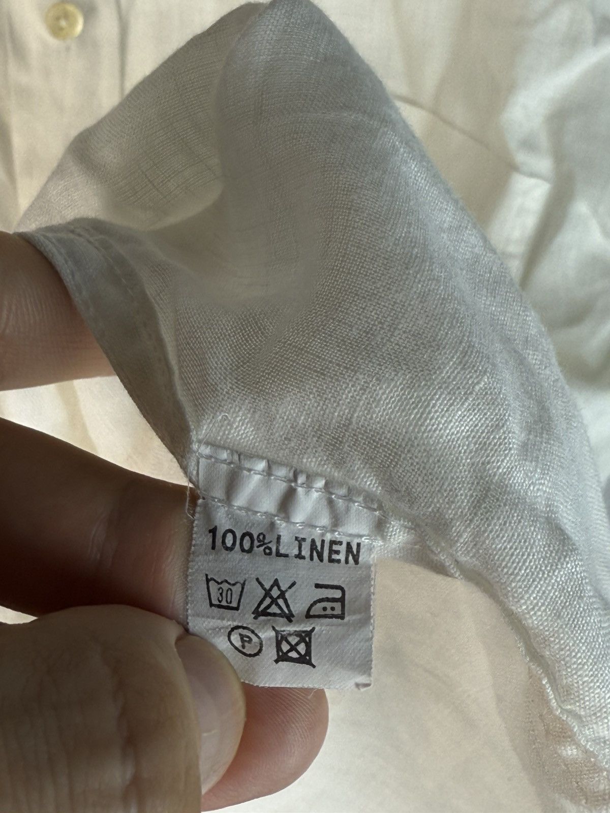 Yves Saint Laurent 100% Linen YSL Shirt White Button Up Size US L / EU 52-54 / 3 - 5 Thumbnail