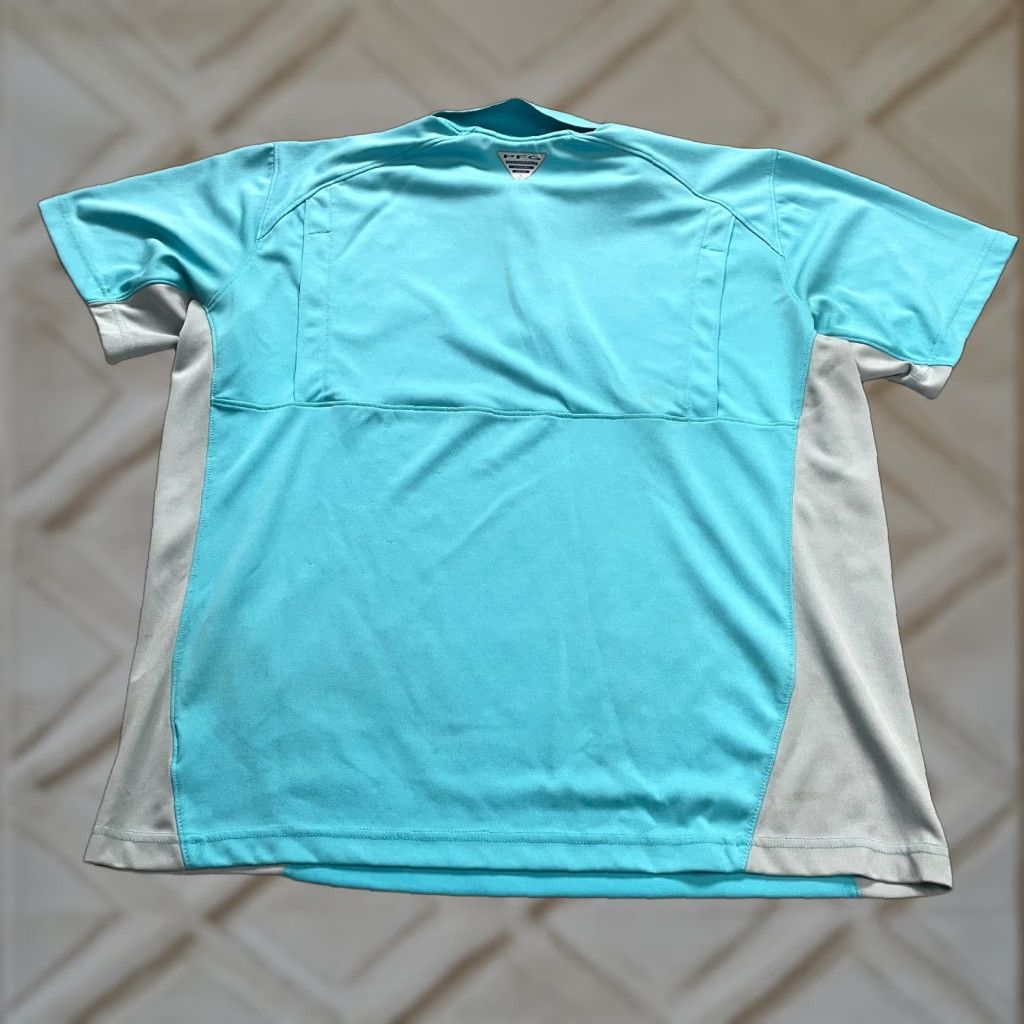 Vintage Columbia Polo Shirt Mens XL Blue Short Sleeve Collared PFG Omni-Shade Fishing Shirt Size US XL / EU 56 / 4 - 1 Thumbnail
