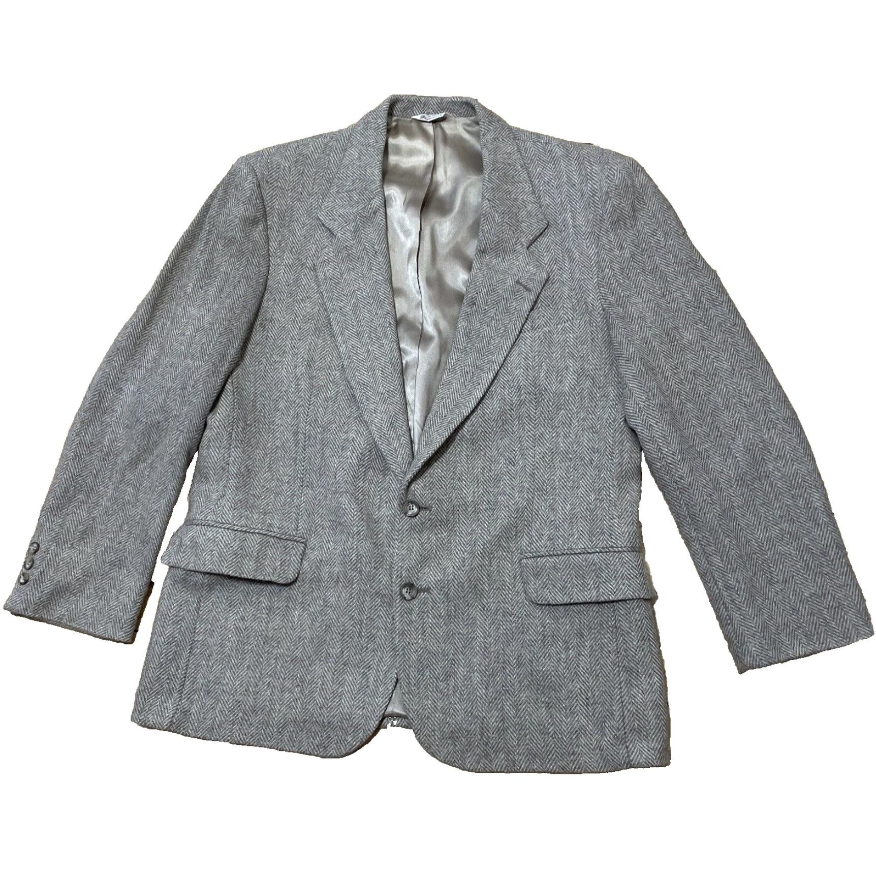 Vintage VINTAGE DELLAPENNA Pure New Wool Tweed Blazer Men 44 USA Brown Wool Tweed 2 Piece Blazer Jacket Mens Regular Fit Notch Lapel Size 44R - 4 Thumbnail