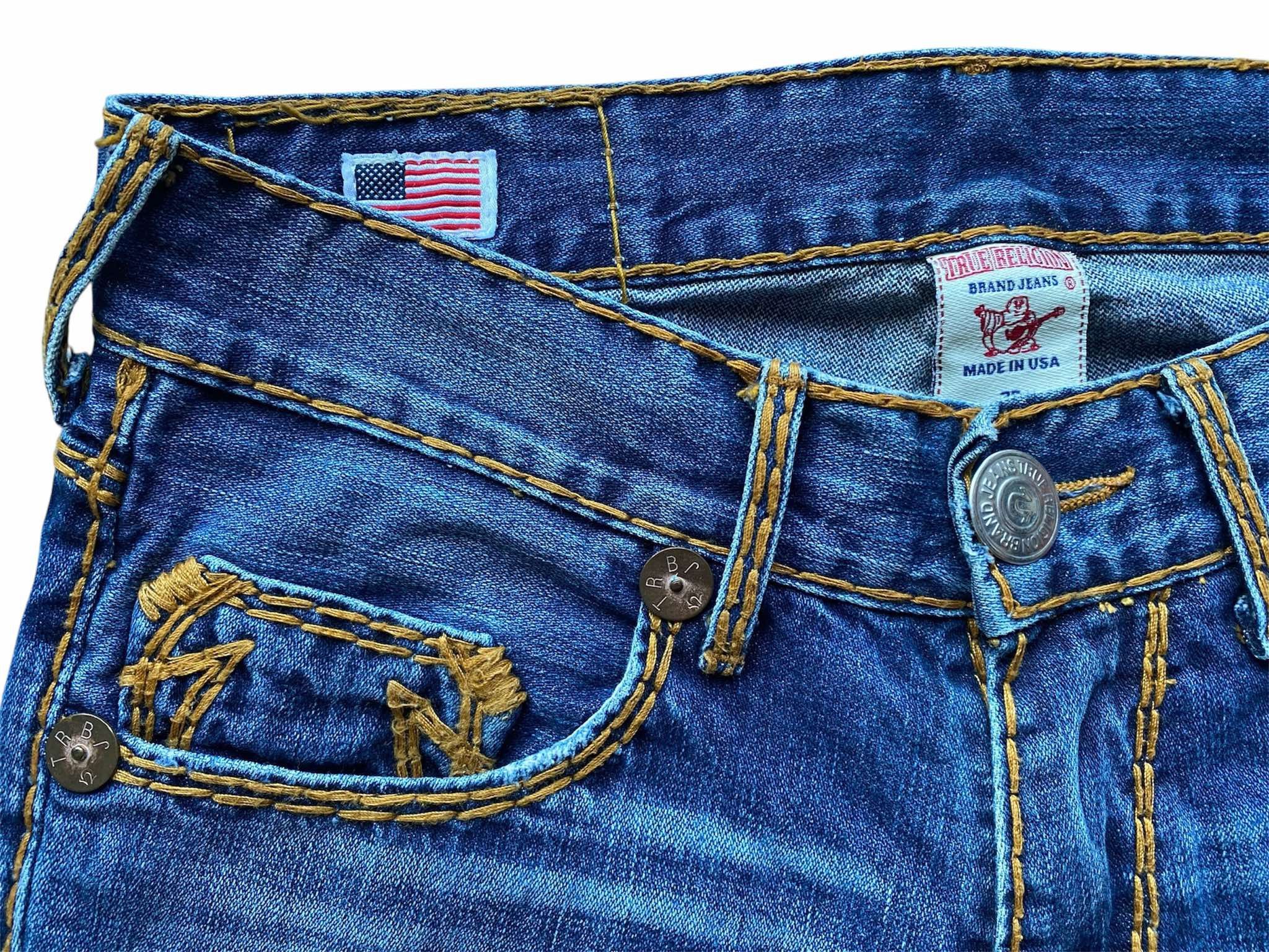 True Religion True Religion Denim Bobby Super T Orange Stitch Size US 29 - 5 Thumbnail