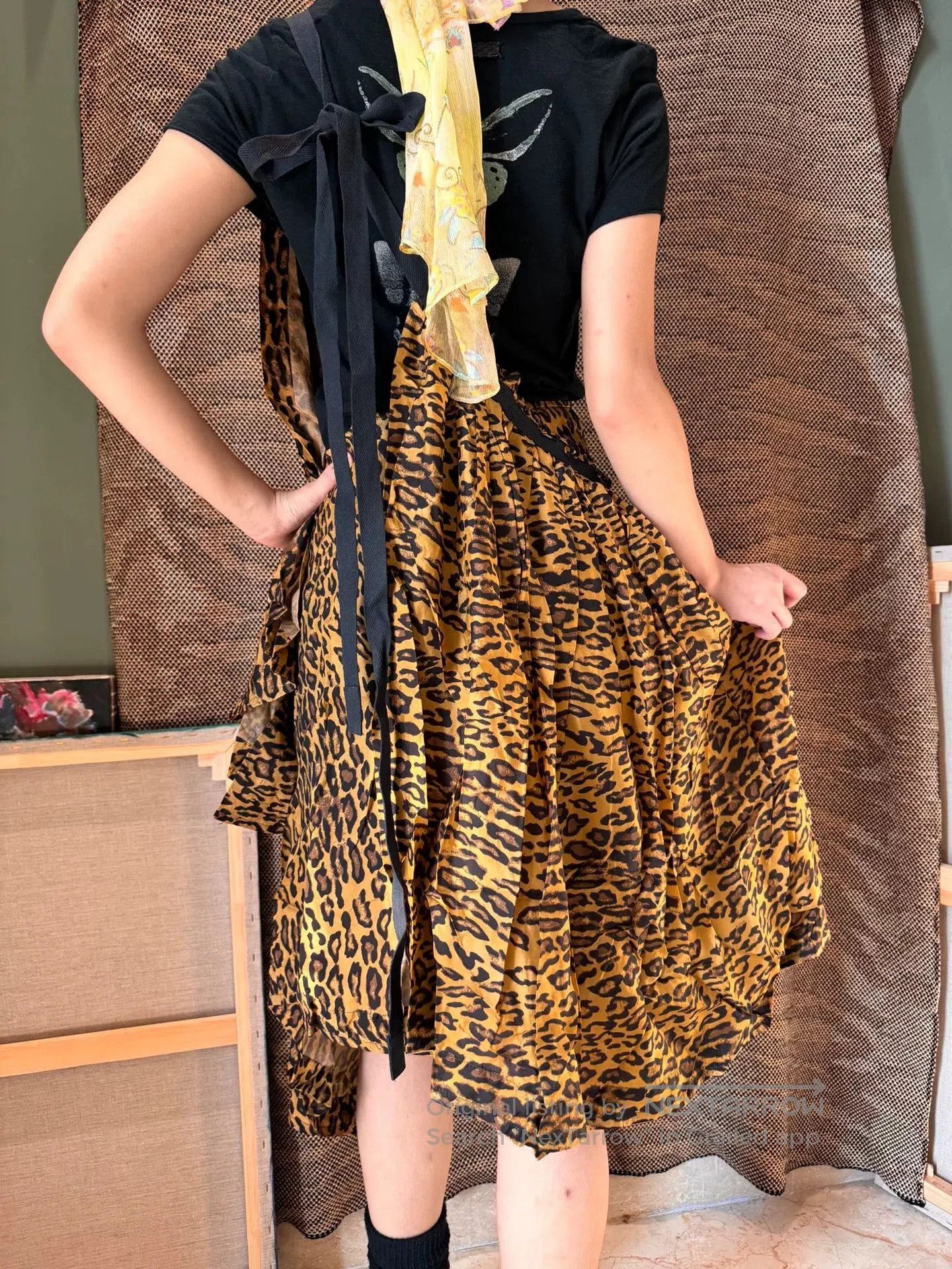 leopard print asymmetric dress Plus Size Leopard Print Asymmetrical Hem Midi Dress – Charming Charlie main image 0