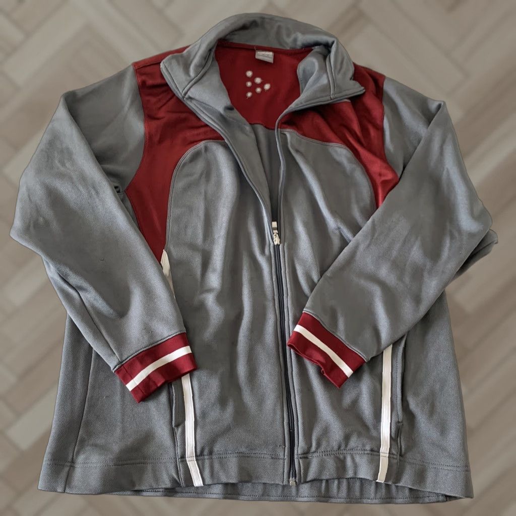 Nike VINTAGE Nike Full Zip Track Jacket Men's 2XL Gray Maroon Nike Track Jacket Mens 2XL Gray Maroon Full Zip Jacket Size US XXL / EU 58 / 5 - 1 Thumbnail
