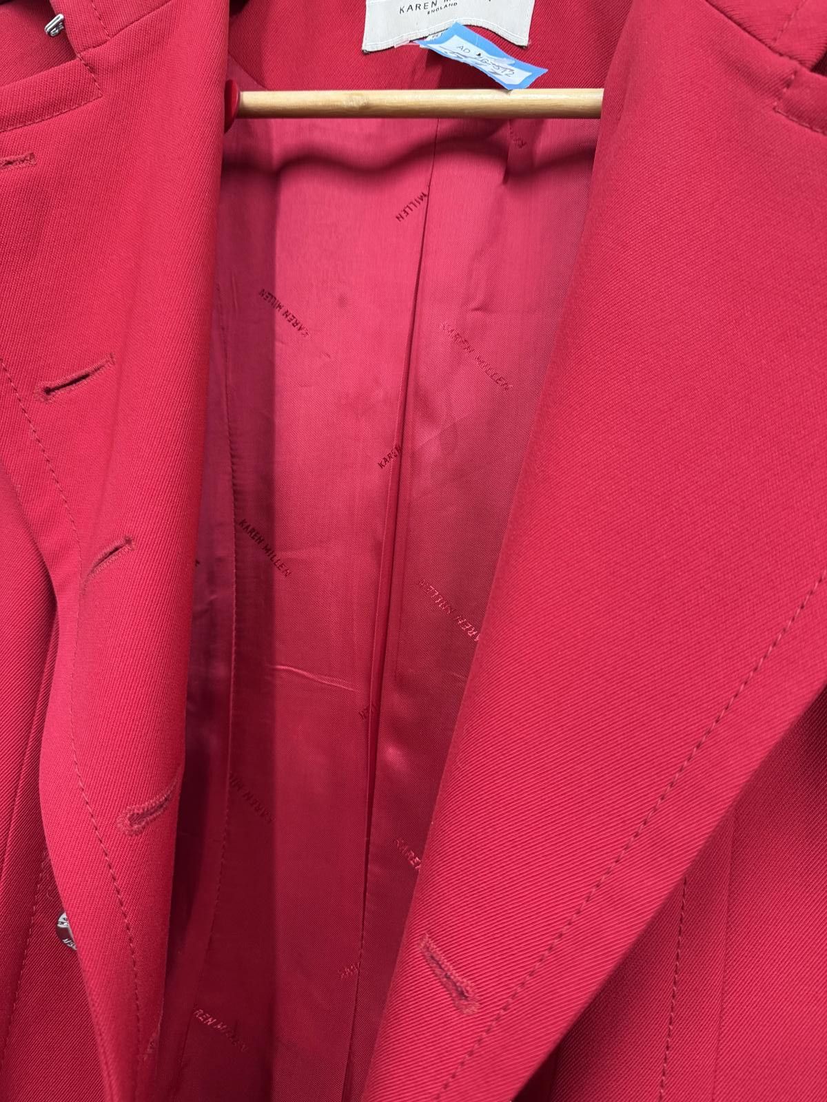 Other Karen Millen Red Wool Blend Double Breasted Coat UK 10 Size M / US 6-8 / IT 42-44 - 3 Thumbnail