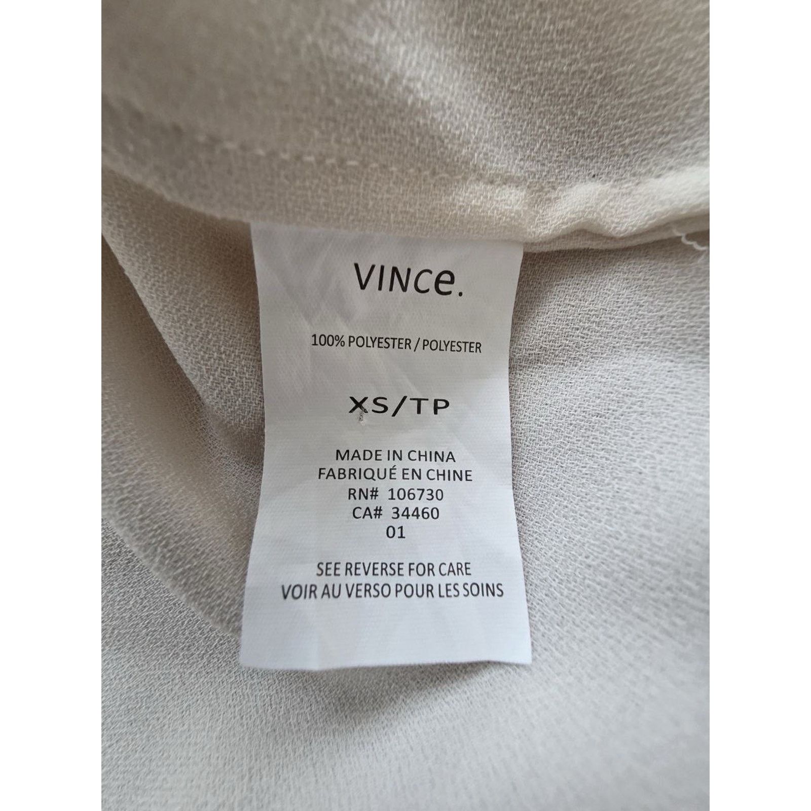 Vince Vince Ivory Cap Sleeve Popover e Pockets Dress XS A001036 Size S / US 4 / IT 40 - 6 Thumbnail