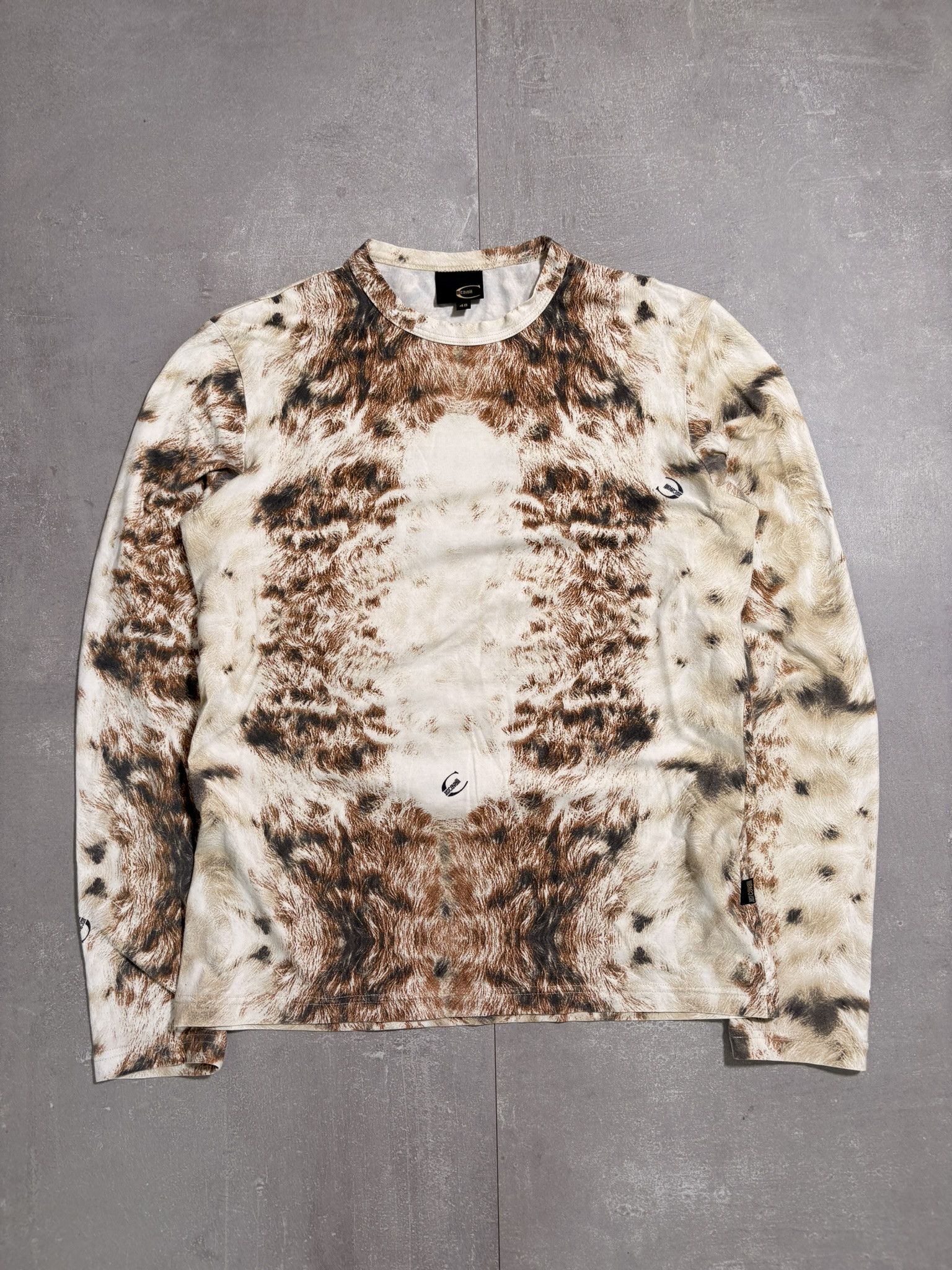 Just Cavalli Animal Print Long Sleeve Tee – Unique Pattern Size US M / EU 48-50 / 2 - 1 Thumbnail
