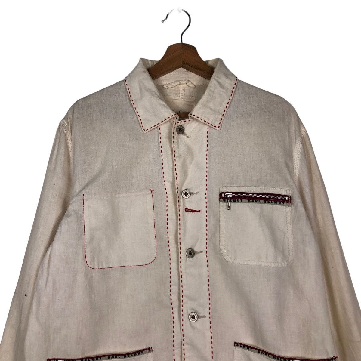 Japanese Brand 🔥Vintage Karl Helmut Japan Double Pocket Chore Jacket Size US L / EU 52-54 / 3 - 3 Thumbnail