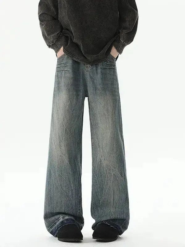 Japanese Brand Retro casual loose straight leg jeans Size US 32 / EU 48 - 1 Thumbnail