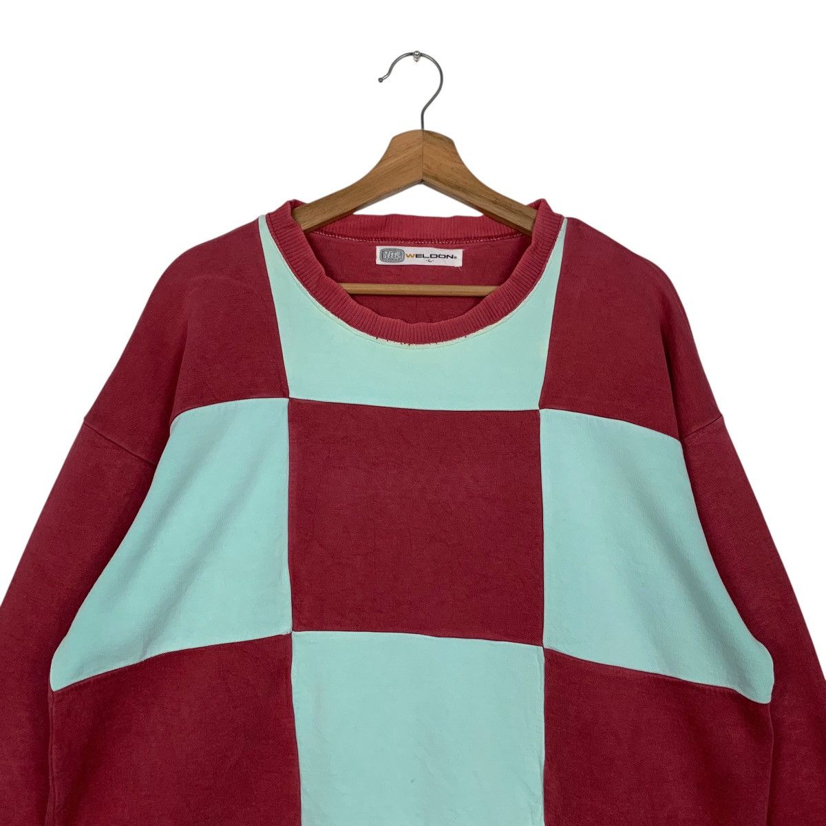 Japanese Brand Vintage WELDON Check Crewneck Sweatshirt #2944-C133 Size US L / EU 52-54 / 3 - 2 Thumbnail