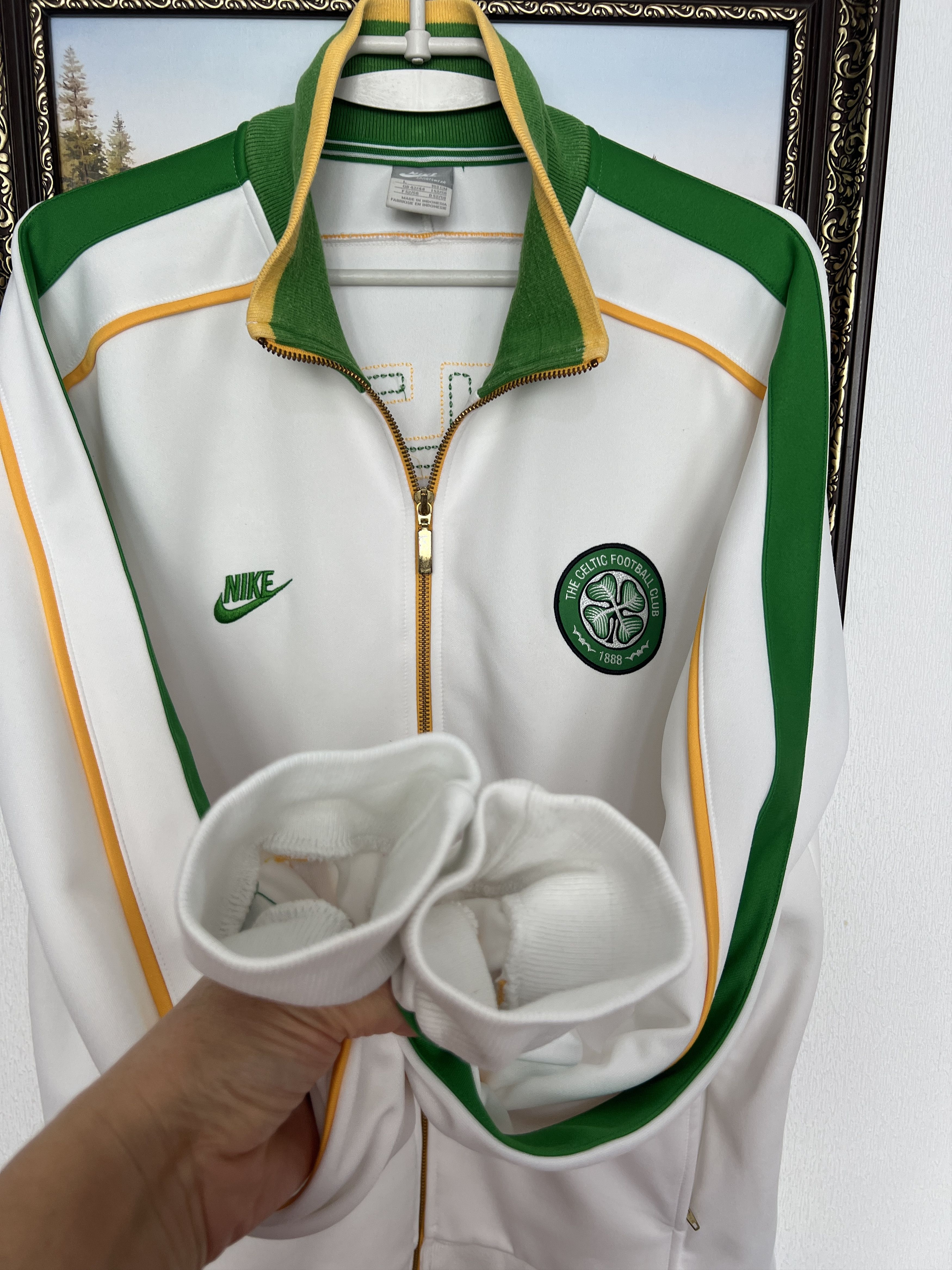 Nike Vintage Celtic Football Jacket Soccer Zip Track Top Rare Size US L / EU 52-54 / 3 - 6 Thumbnail