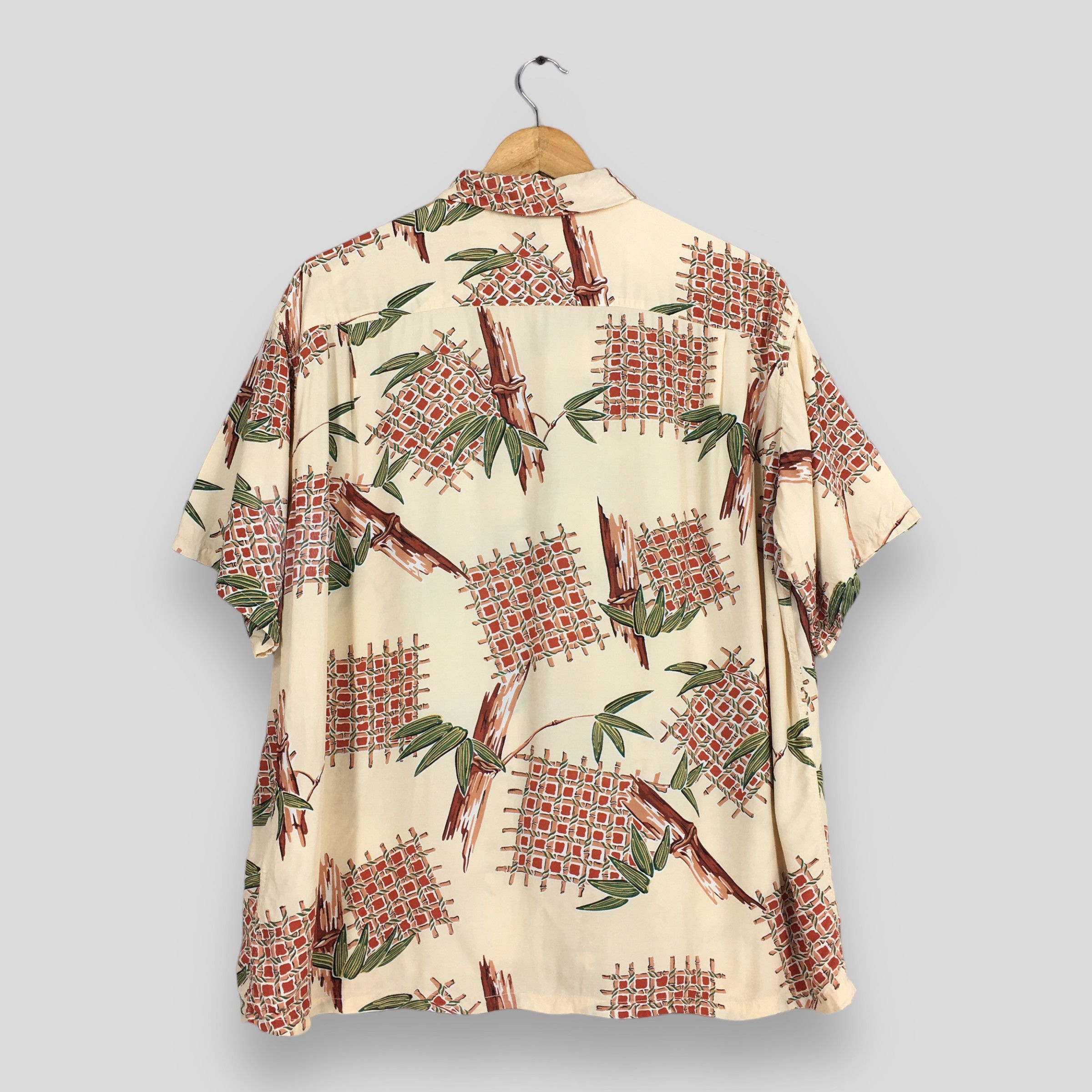 Edwin Vintage 90s Edwin Hawaiian Aloha Bamboo Rayon Shirt XLarge Size US XL / EU 56 / 4 - 8 Thumbnail