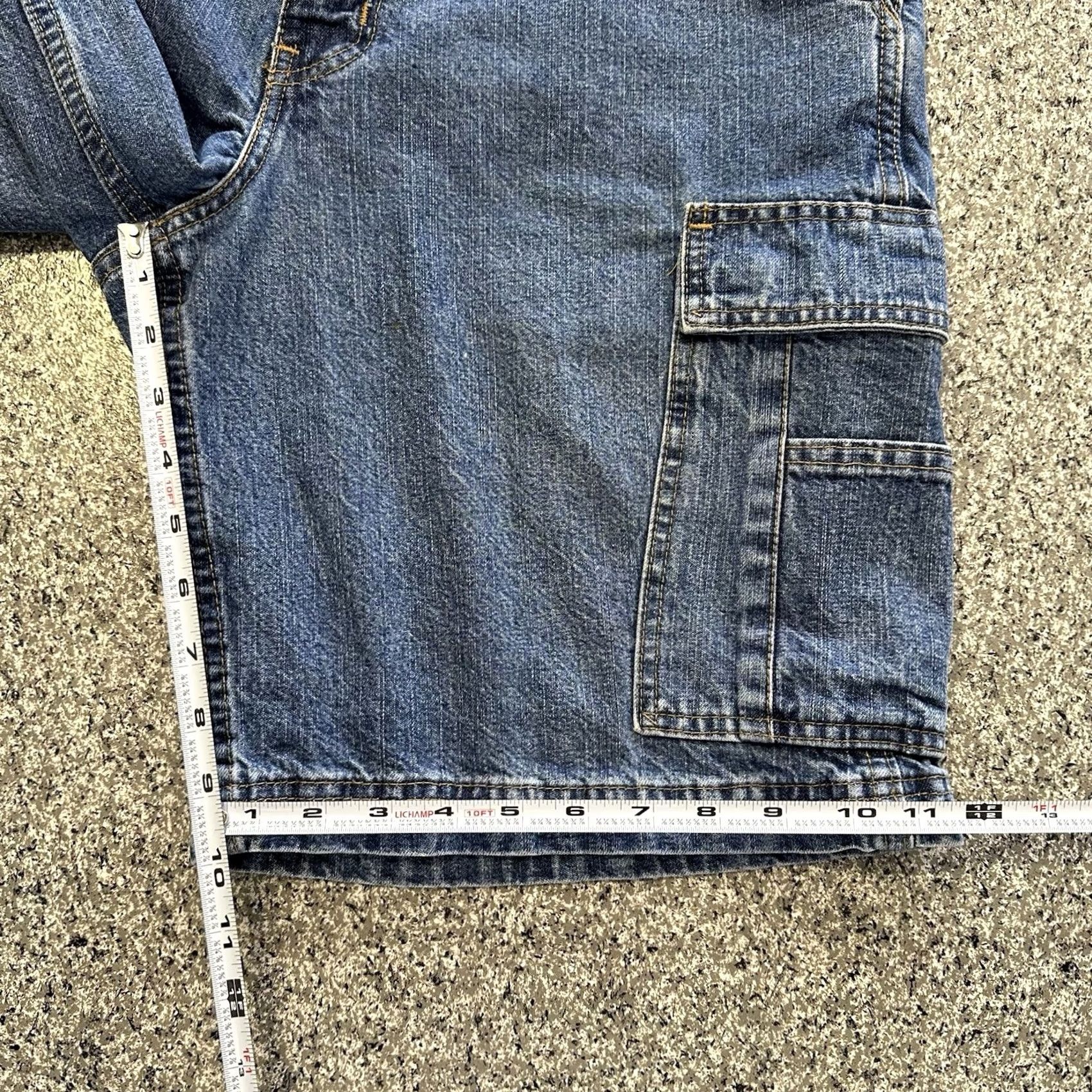 Faded Glory Faded Glory Denim Cargo Shorts Mens 34x10 Vintage Y2K Jean Co Cotton Denim Cargo 5-Pocket Mens Size US 34 / EU 50 - 6 Thumbnail
