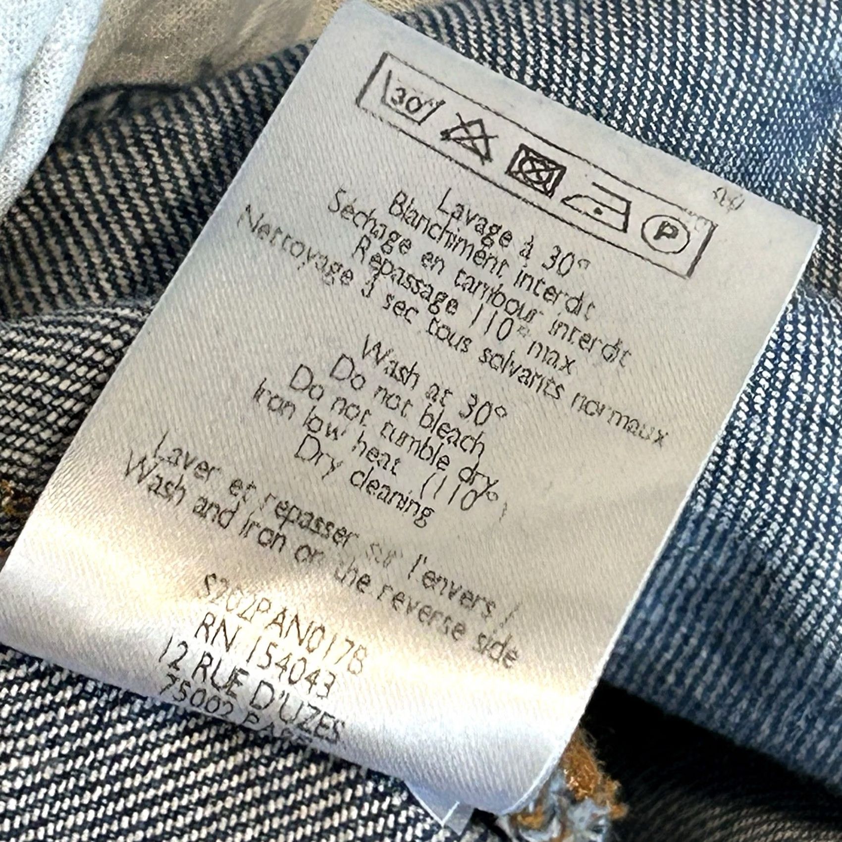 Vintage VINTAGE: No Sézane Austin Trousers Blue Denim Paperbag Tie Waist Women FR 38 Jeans Slim? No Size 26" / US 2 / IT 38 - 8 Thumbnail