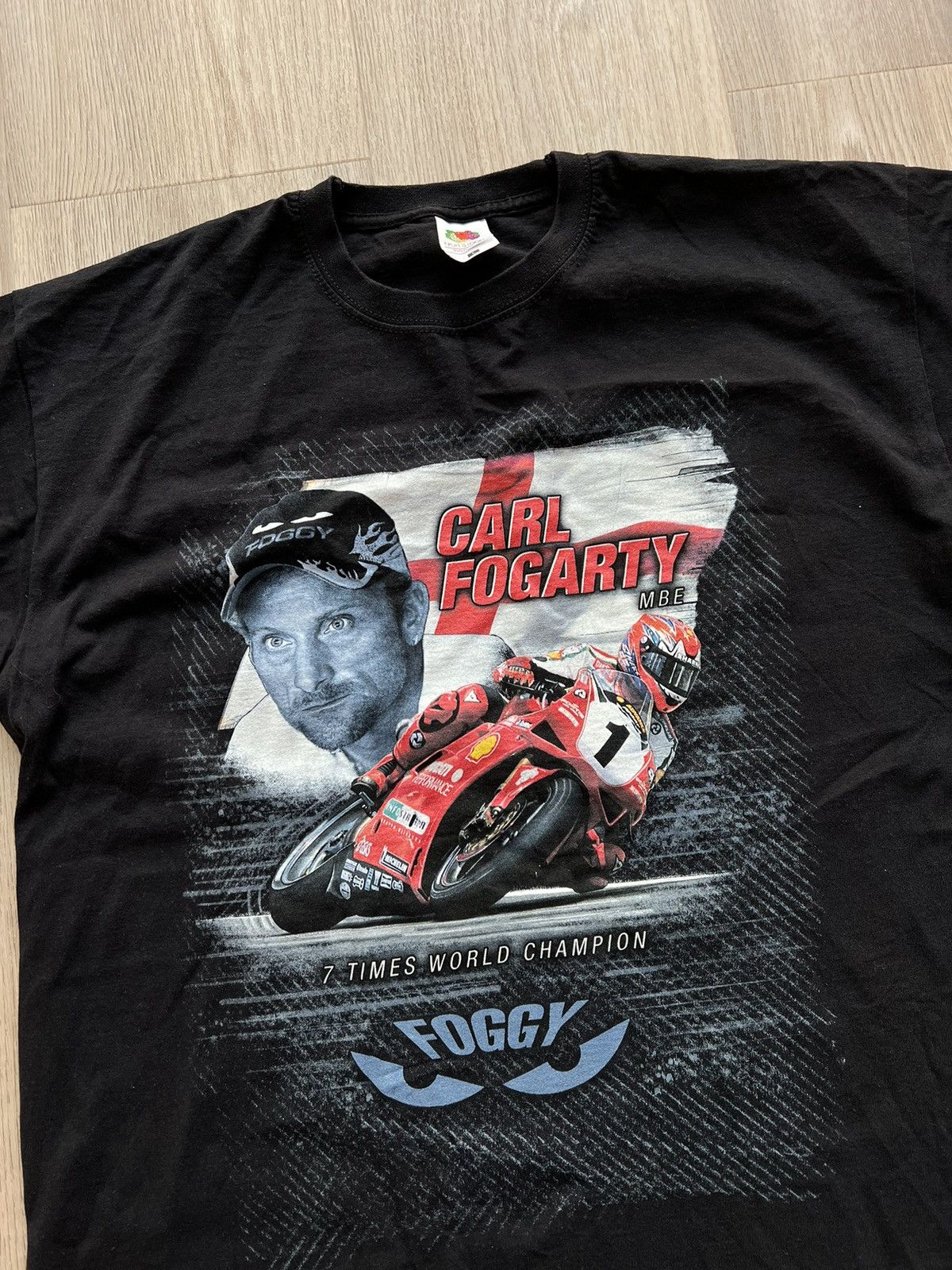 Vintage Vintage Carl Fogarty Foggy Motorcycle Racing T-Shirt Size US L / EU 52-54 / 3 - 2 Thumbnail