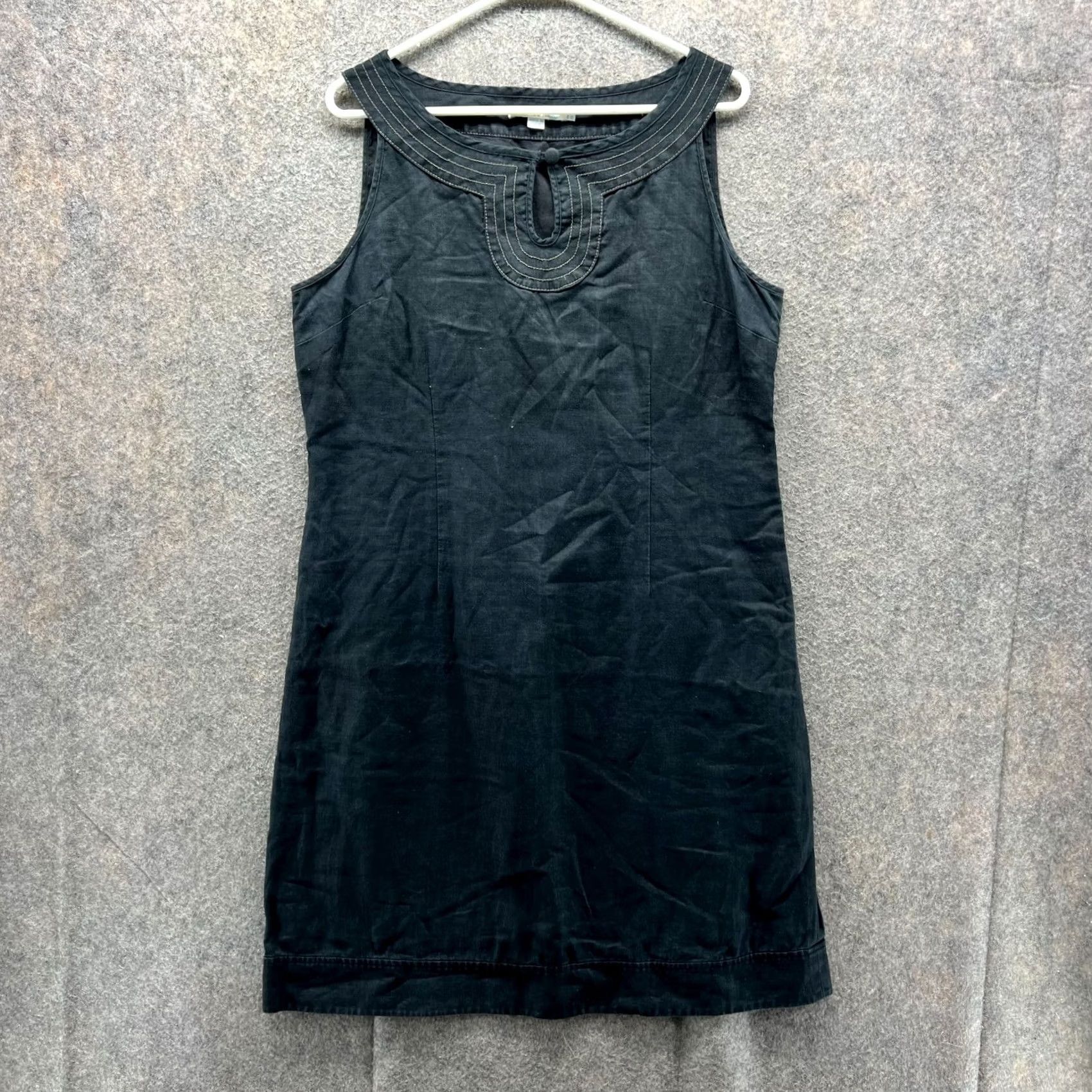 Boden Boden Dress Women 10L Black Sleeveless Linen Keyhold Front Preppy Pencil Dress Shift Casual Party/Cocktail Travel Size L / US 10 / IT 46 - 2 Thumbnail