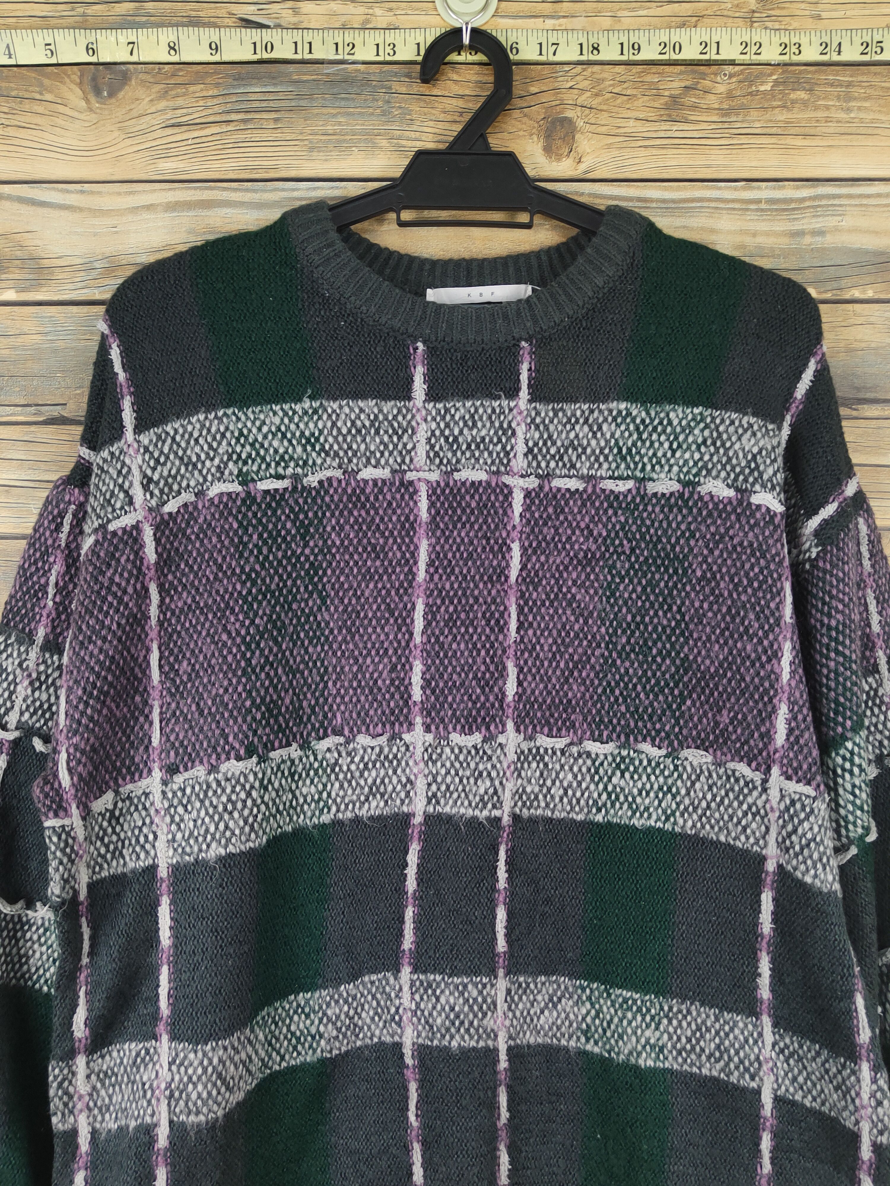 Japanese Brand KBF Dark Gray Pink Knitwear Sweatshirts #W1268 Size US M / EU 48-50 / 2 - 2 Thumbnail