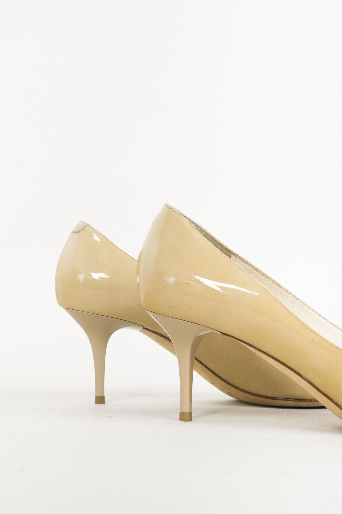 Jimmy Choo Jimmy Choo Nude Patent Pointed Toe Pumps Size US 9 / IT 39 - 7 Thumbnail