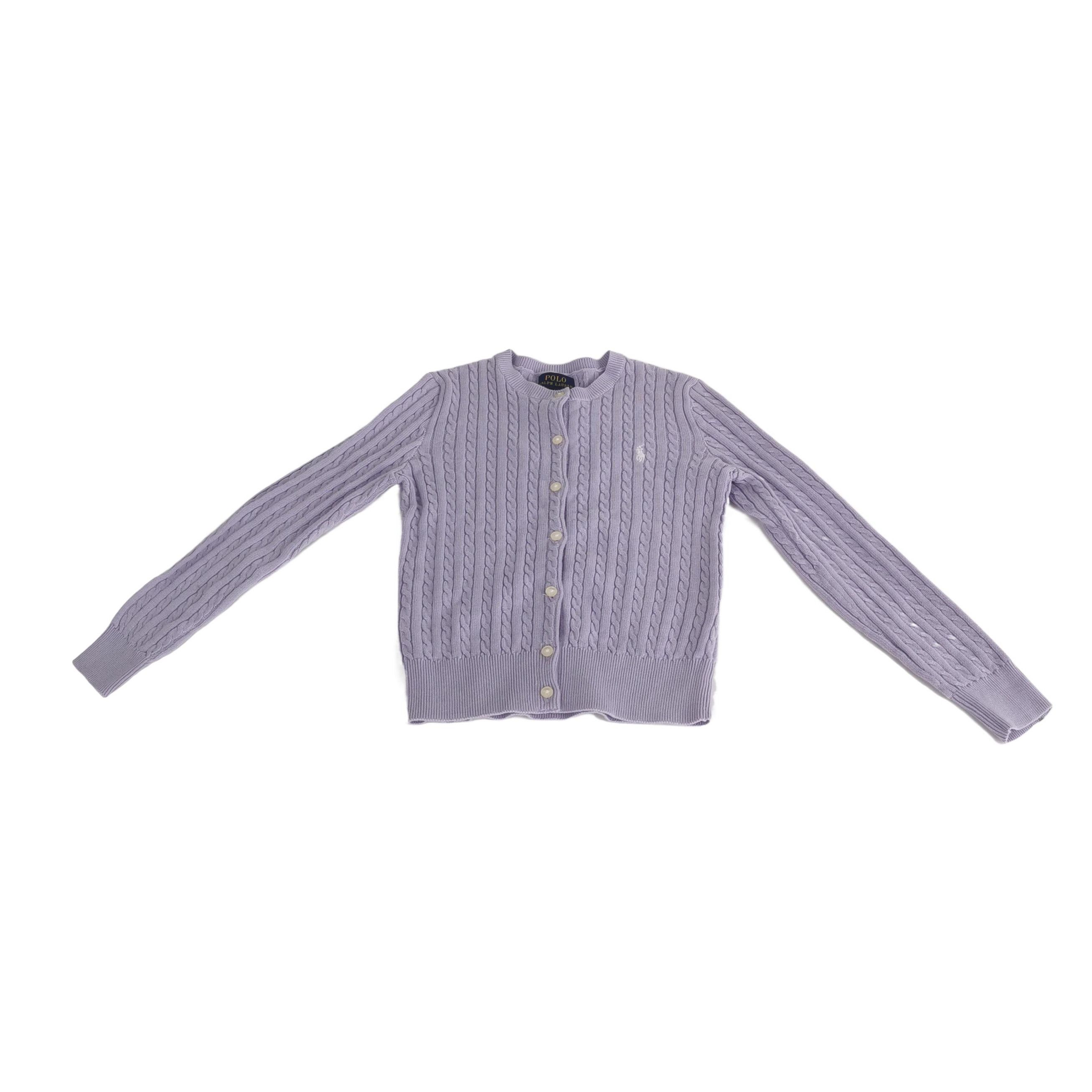 Polo Ralph Lauren Polo Lavender Cable-Knit Button Cardigan Size M / US 6-8 / IT 42-44 - 1 Thumbnail