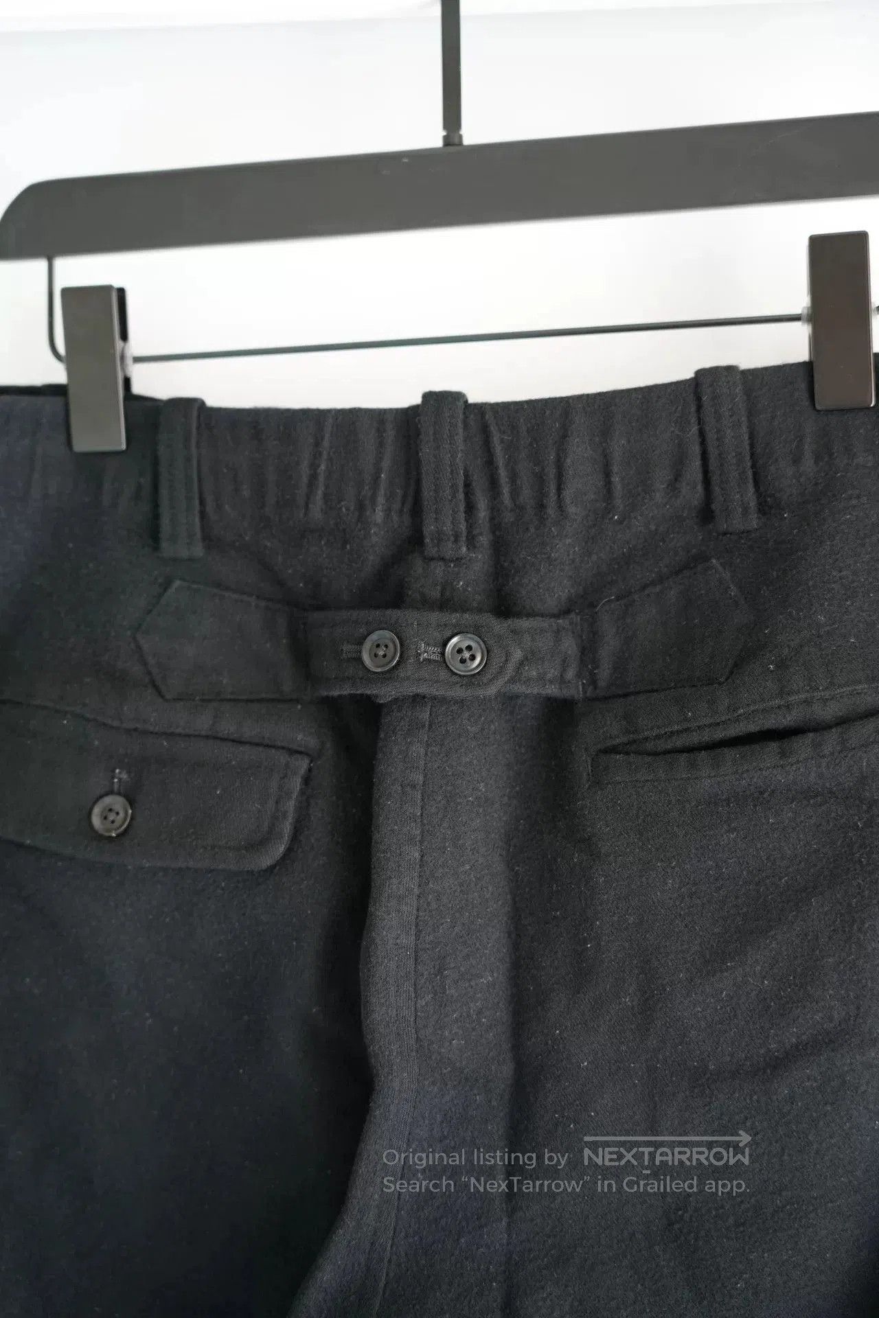 Yohji Yamamoto Yohji Yamamoto Black Wool Trousers. Size US 42 / EU 58 - 4 Thumbnail