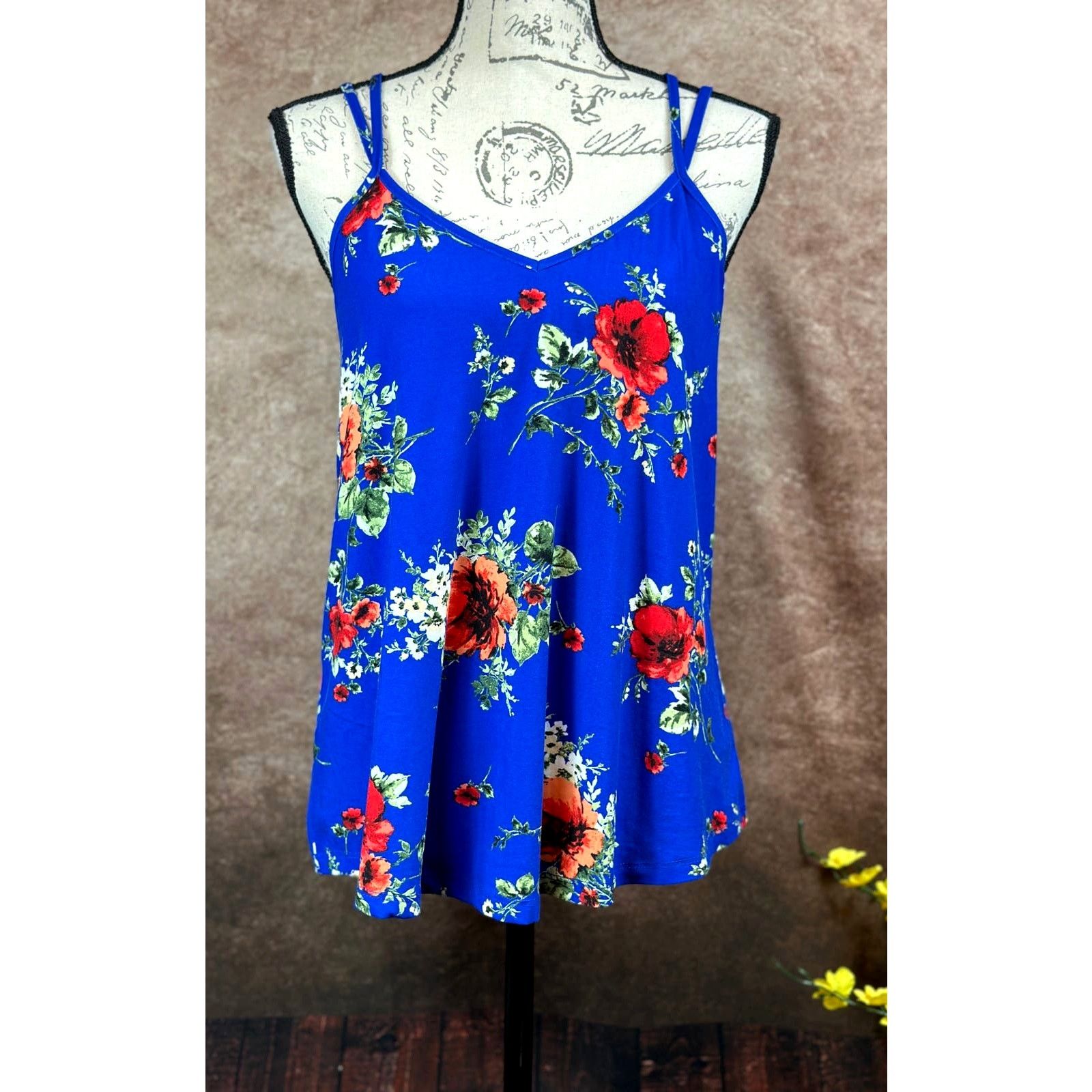 Other Papermoon Basima Back Detail Knit Top Blue Floral M Size M / US 6-8 / IT 42-44 - 4 Thumbnail