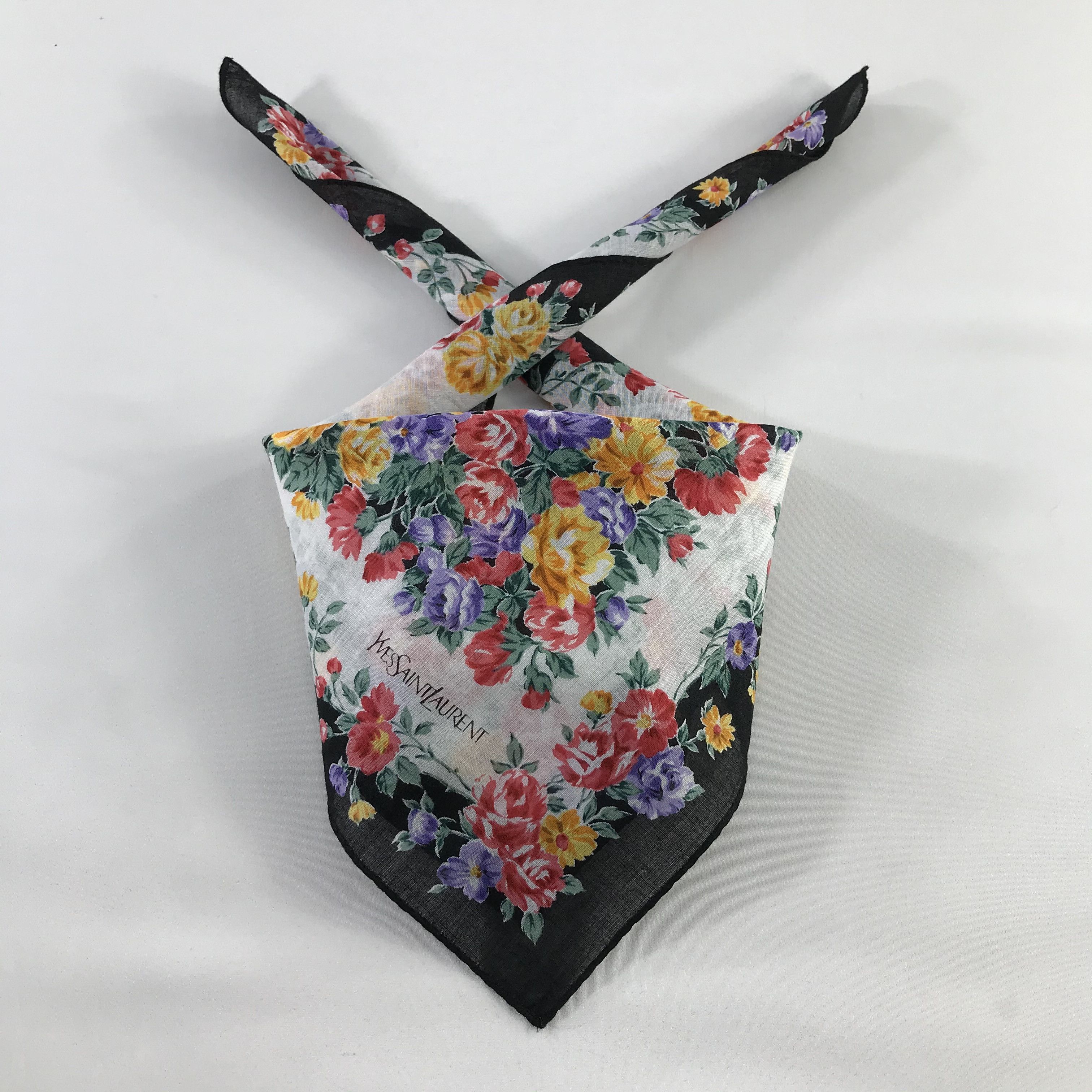 Vintage × Yves Saint Laurent Yves Saint Laurent Bandana / Handkerchief /Neckerchief -S655 Size ONE SIZE - 3 Thumbnail