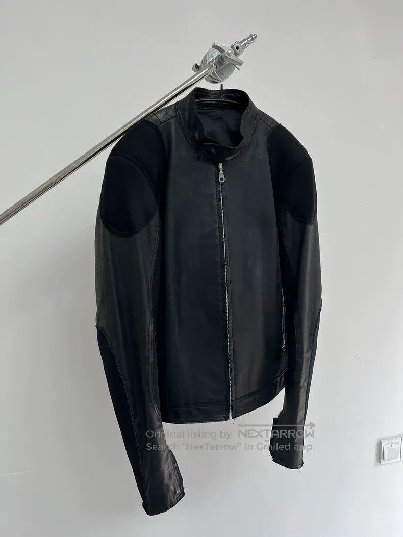 Yohji Yamamoto YOHJI YAMAMOTO Calfskin Curved Knife Biker Leather Jacket Size US L / EU 52-54 / 3 - 2 Thumbnail