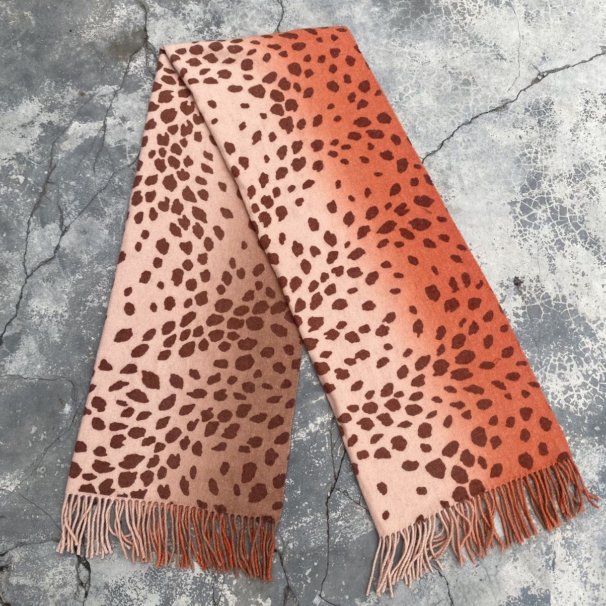 Borsalino BORSALINO Leopard Wool Scarf Size ONE SIZE - 5 Thumbnail