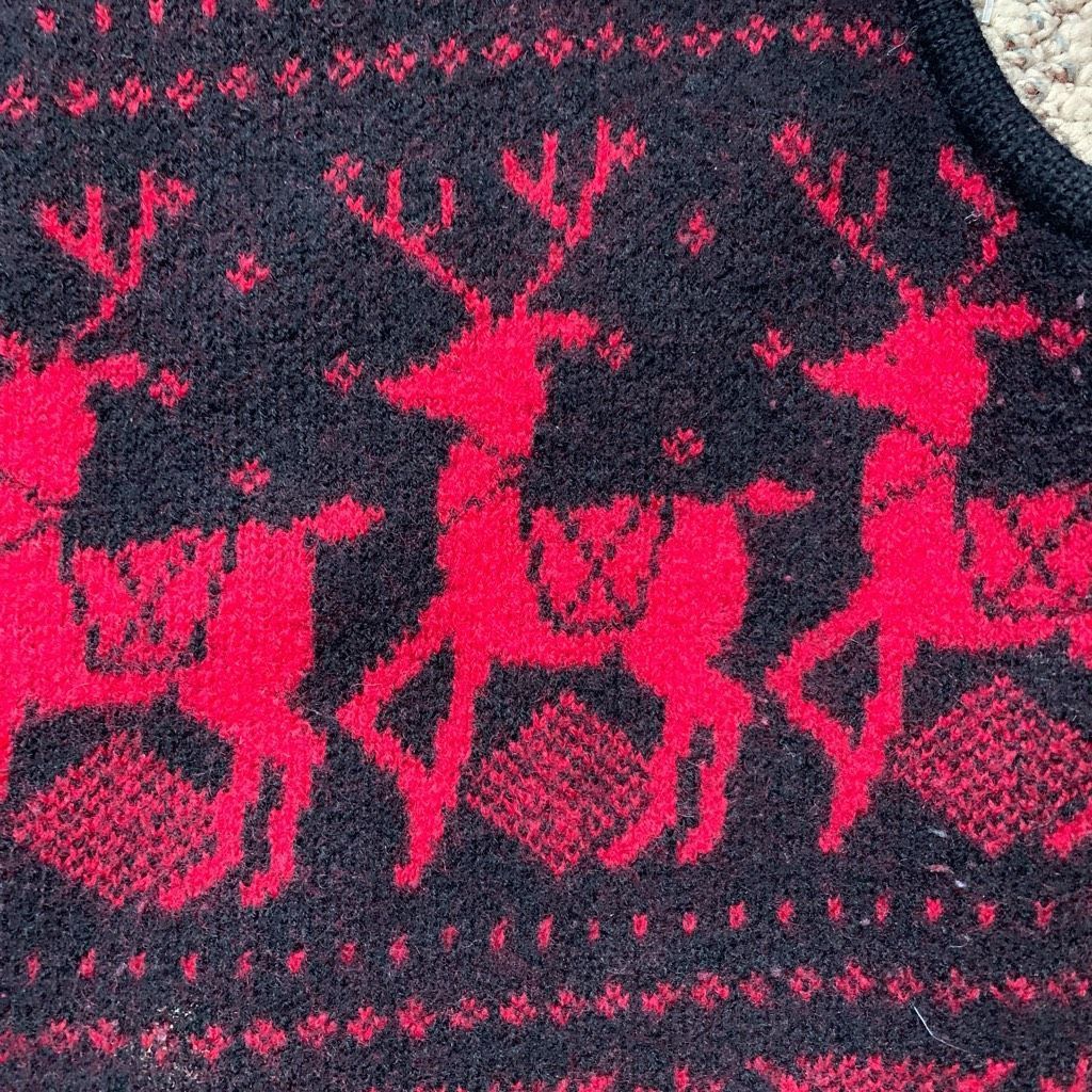 Telluride Vintage Telluride Maroon Red Black Nordic Reindeer Wool Vest Size L / US 10 / IT 46 - 9 Thumbnail