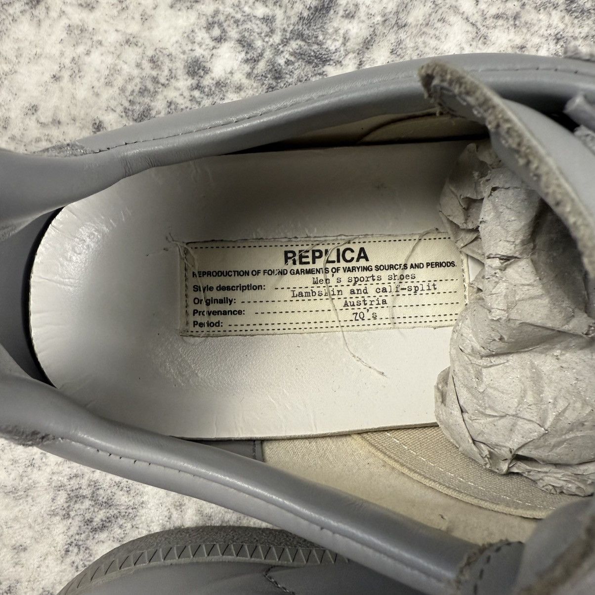 Maison Margiela Masion Margiela Replica ‘Grey’ Low Shoes Size US 9 / EU 42 - 8 Thumbnail