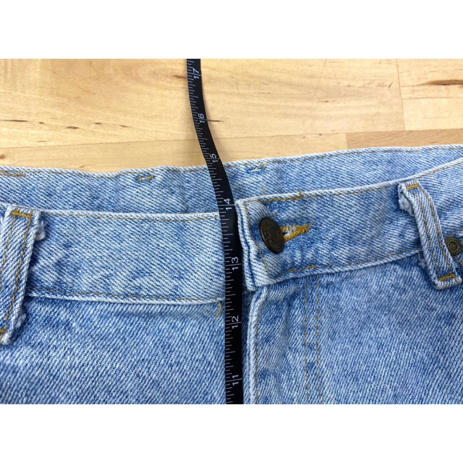 Lee VINTAGE Lee Womens Jeans 16 Med Hi Rise Mom Light Wash Blue Denim 5365 Ladies High Rise Size 38" / US 16 / IT 52 - 7 Thumbnail