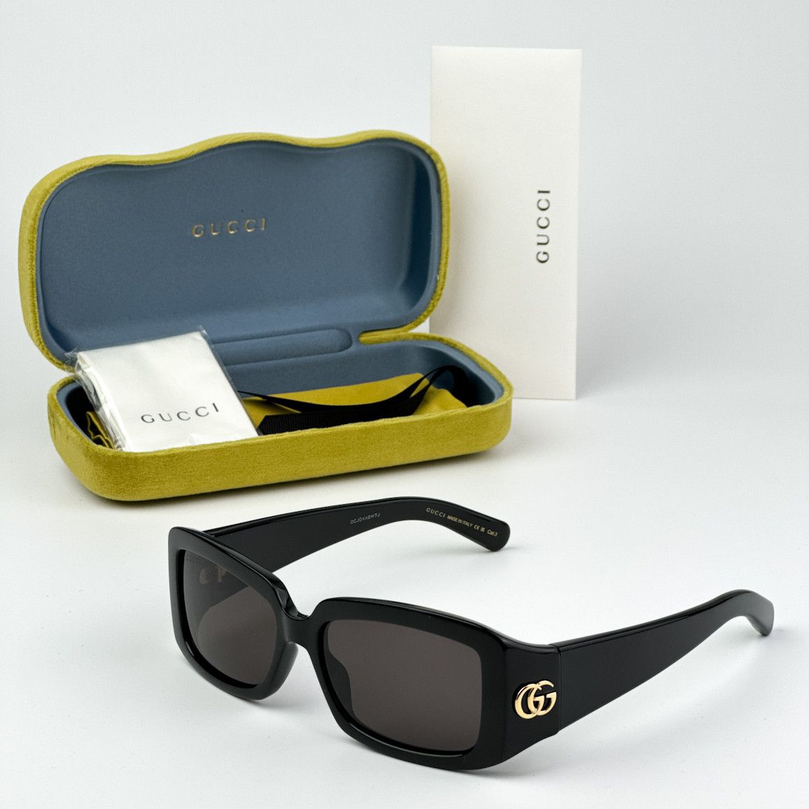 Gucci NEW Gucci GG1403S 001 Unisex Rectangle Sunglasses Size ONE SIZE - 11 Thumbnail