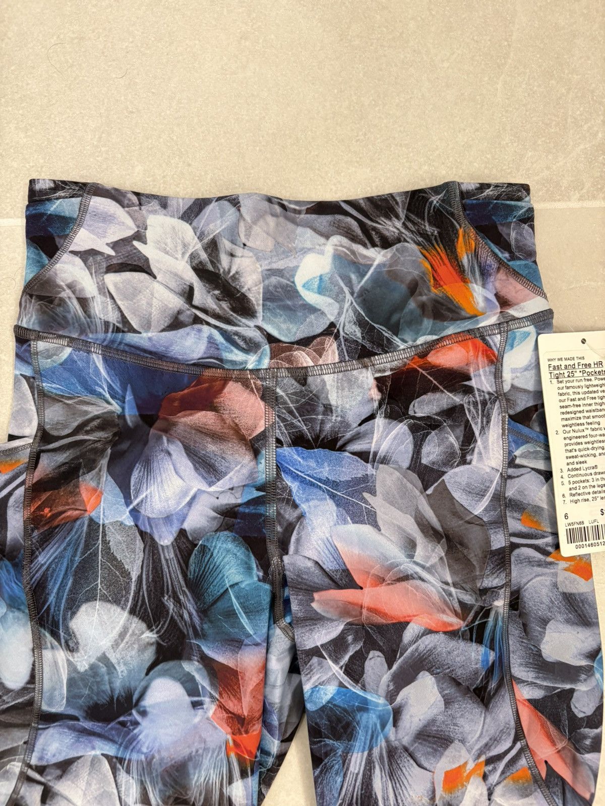 Lululemon Lululemon Fast and Free HR 25" Luminescent Floral Size 6 Size 28" / US 6 / IT 42 - 6 Thumbnail