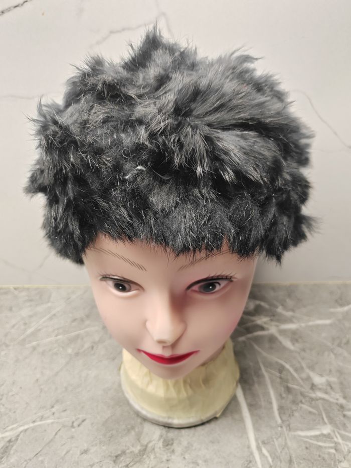 image of Hat x Vintage Unknown Fur Beanie in Mix, Men's