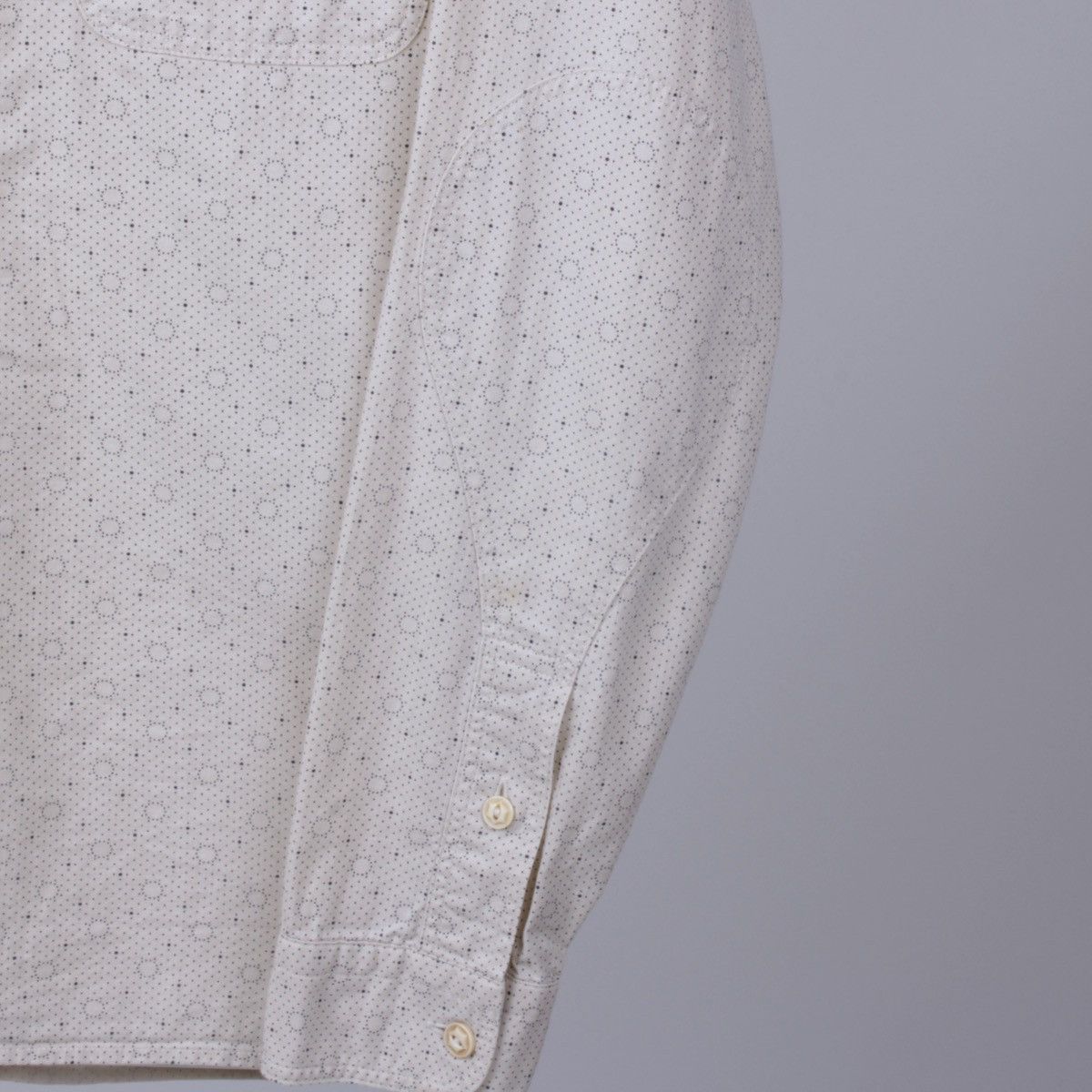 Levi's LEVIS Selvedge Cream Geometric Polkadot Long Sleeve Shirt Size US S / EU 44-46 / 1 - 3 Thumbnail
