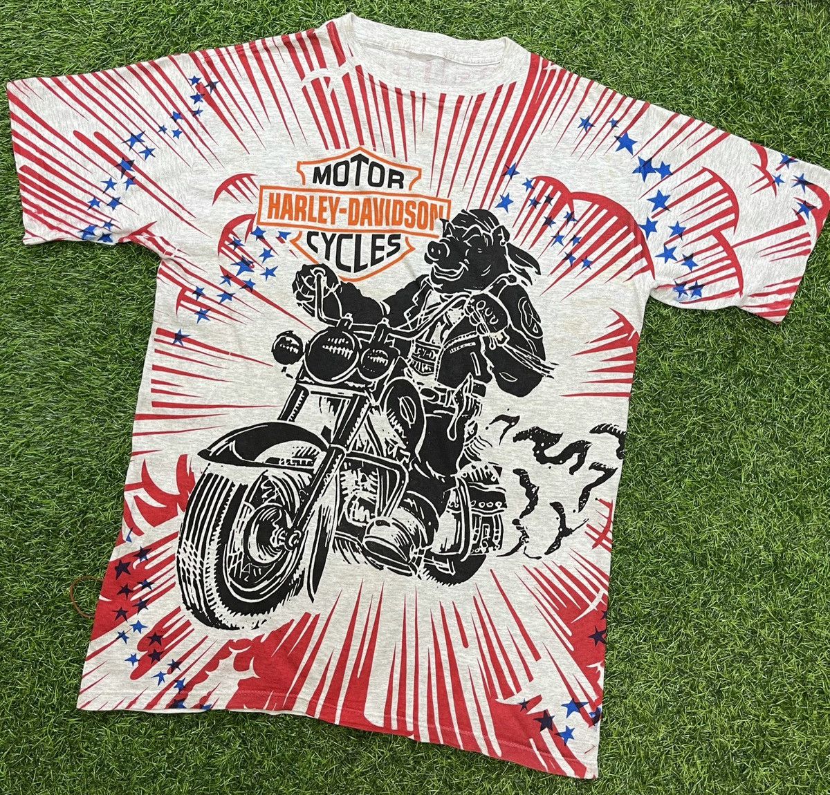 Harley Davidson × Vintage RARE VINTAGE HARLEY DAVIDSON ALL OVER PRINT 90s TEES Size US XL / EU 56 / 4 - 8 Thumbnail