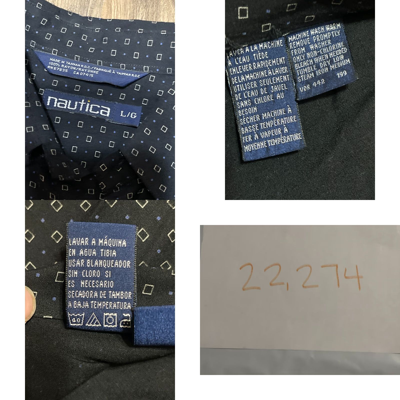 Nautica Nautica Shirt, Men's Size Large, Blue, Button Up, Long Sleeve, Casual, Regular Fit, Button-Up, Navy? Size US L / EU 52-54 / 3 - 8 Thumbnail