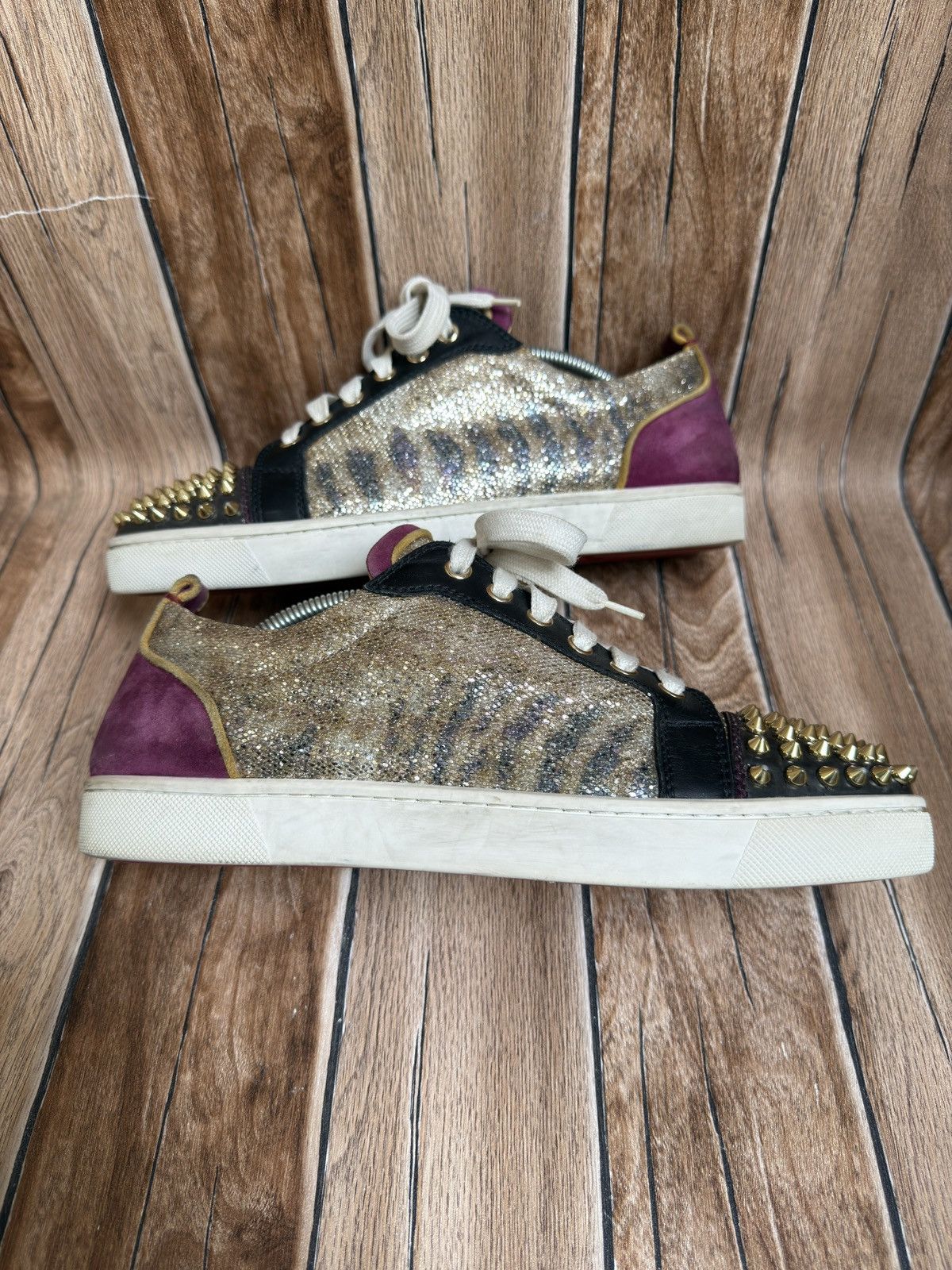 Christian Louboutin Glitters Louis junior spike trainers Size US 7.5 / EU 40-41 - 3 Thumbnail