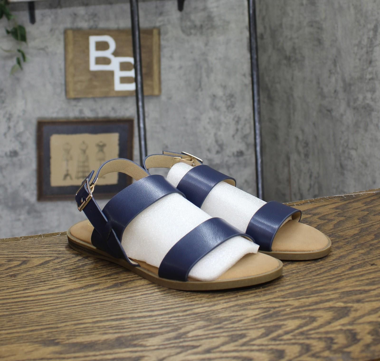 Other Nwt Journee Collection Strap Sandals Lavine Navy Blue 9w Size US 9 / IT 39 - 1 Thumbnail