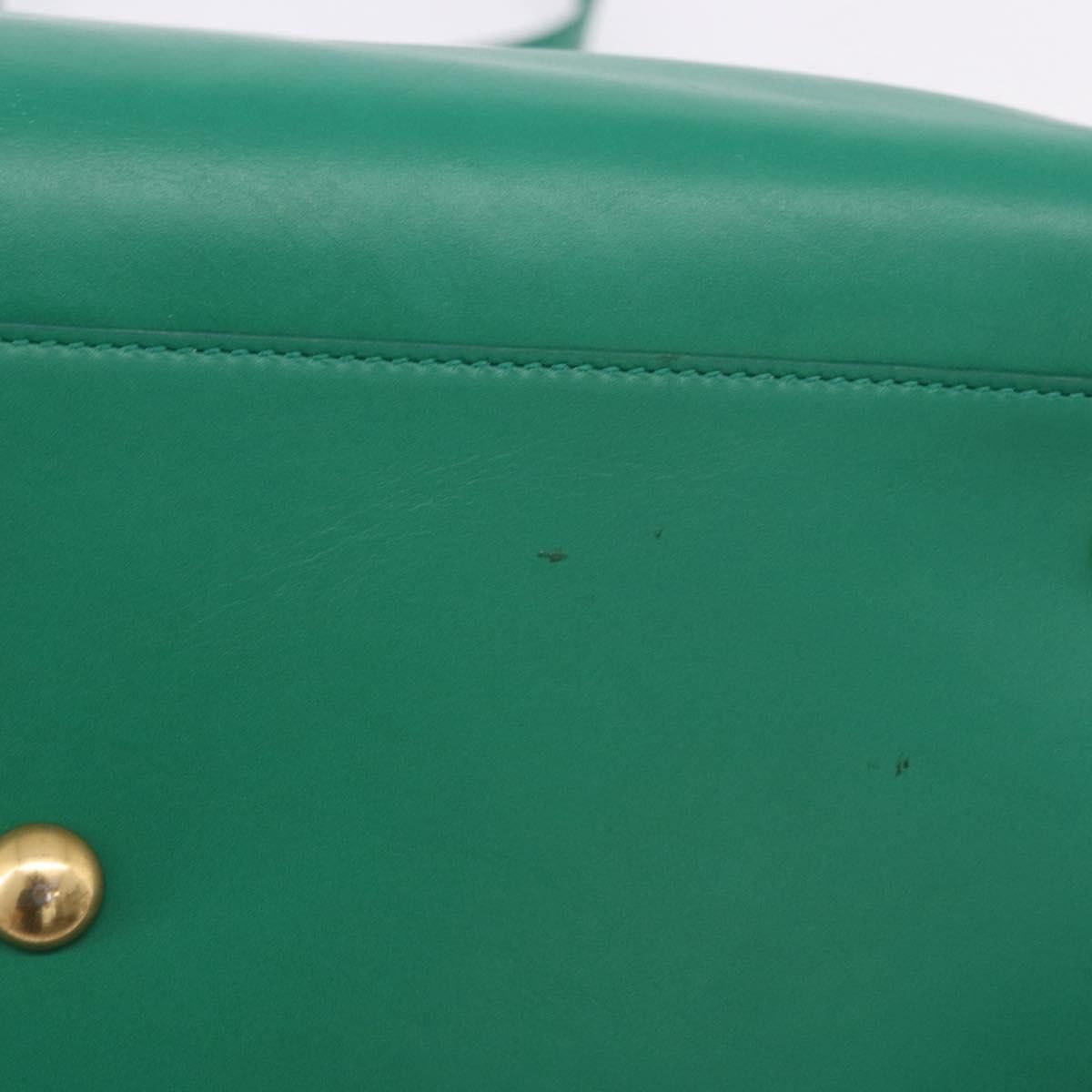 Saint Laurent Paris SAINT LAURENT Classic Duffle Bag Leather 2way Green Gold Size ONE SIZE - 6 Thumbnail