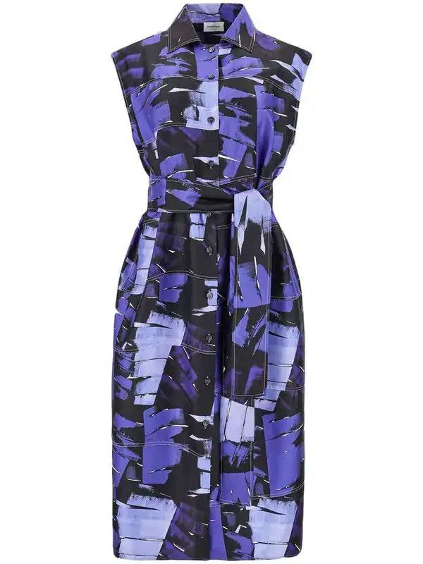 Salvatore Ferragamo o1y0326 Midi Dress in Multicolor Size S / US 4 / IT 40 - 1 Thumbnail