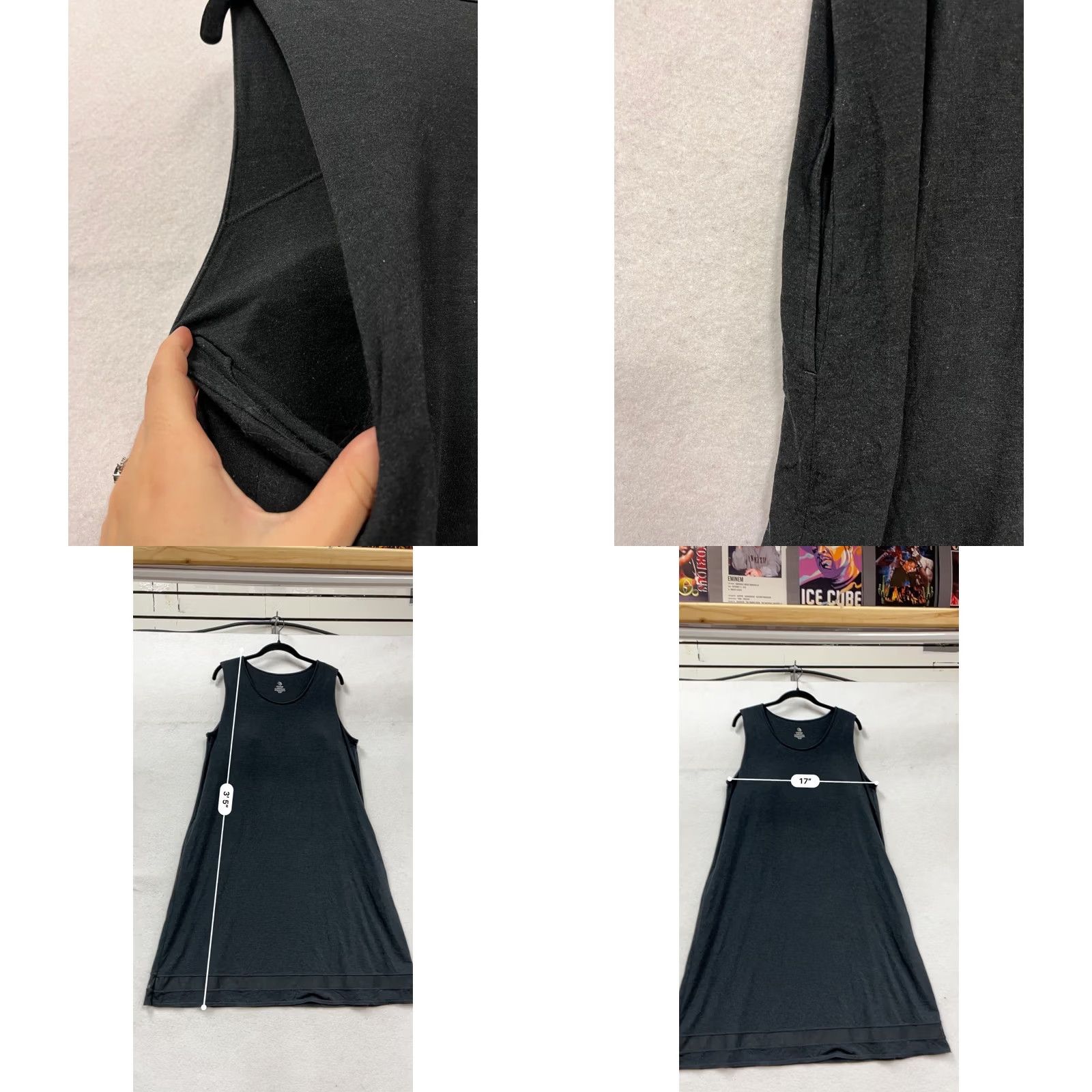 Vintage MPG Mondetta Black Tank Dress XL Sleeveless Unisex Adults Knee Length Fashion Dress Women Men? Size XL / US 12-14 / IT 48-50 - 8 Thumbnail