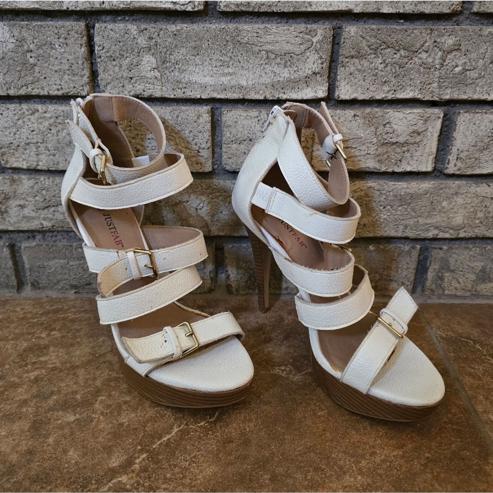 Other White | JUSTFAB | Strapped Buckle Bootie Size US 7.5 / IT 37.5 - 2 Thumbnail